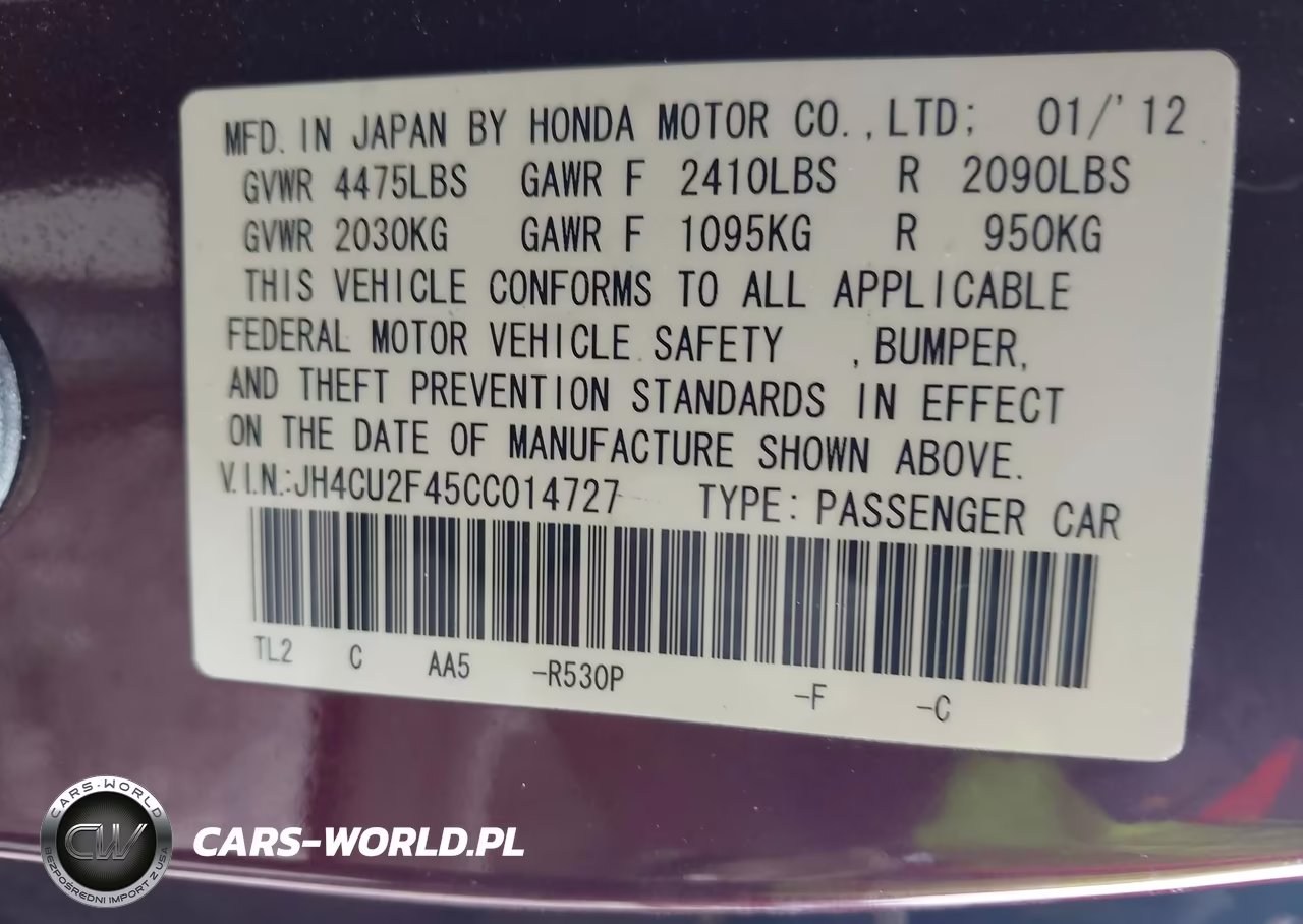 2012 Acura Tsx 2.4 VIN:JH4CU2F45CC014727 - 9