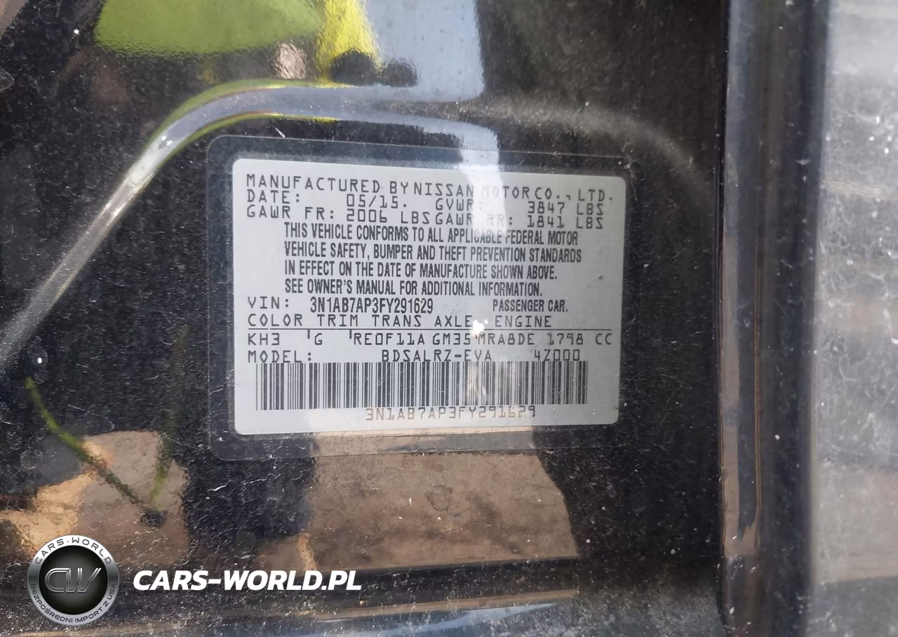 2015 Nissan Sentra Sr VIN:3N1AB7AP3FY291629 - 9