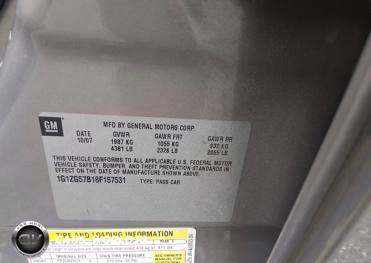 2008 Chevrolet Malibu Ls W-1Ls VIN:1G1ZG57B18F157531 - 9