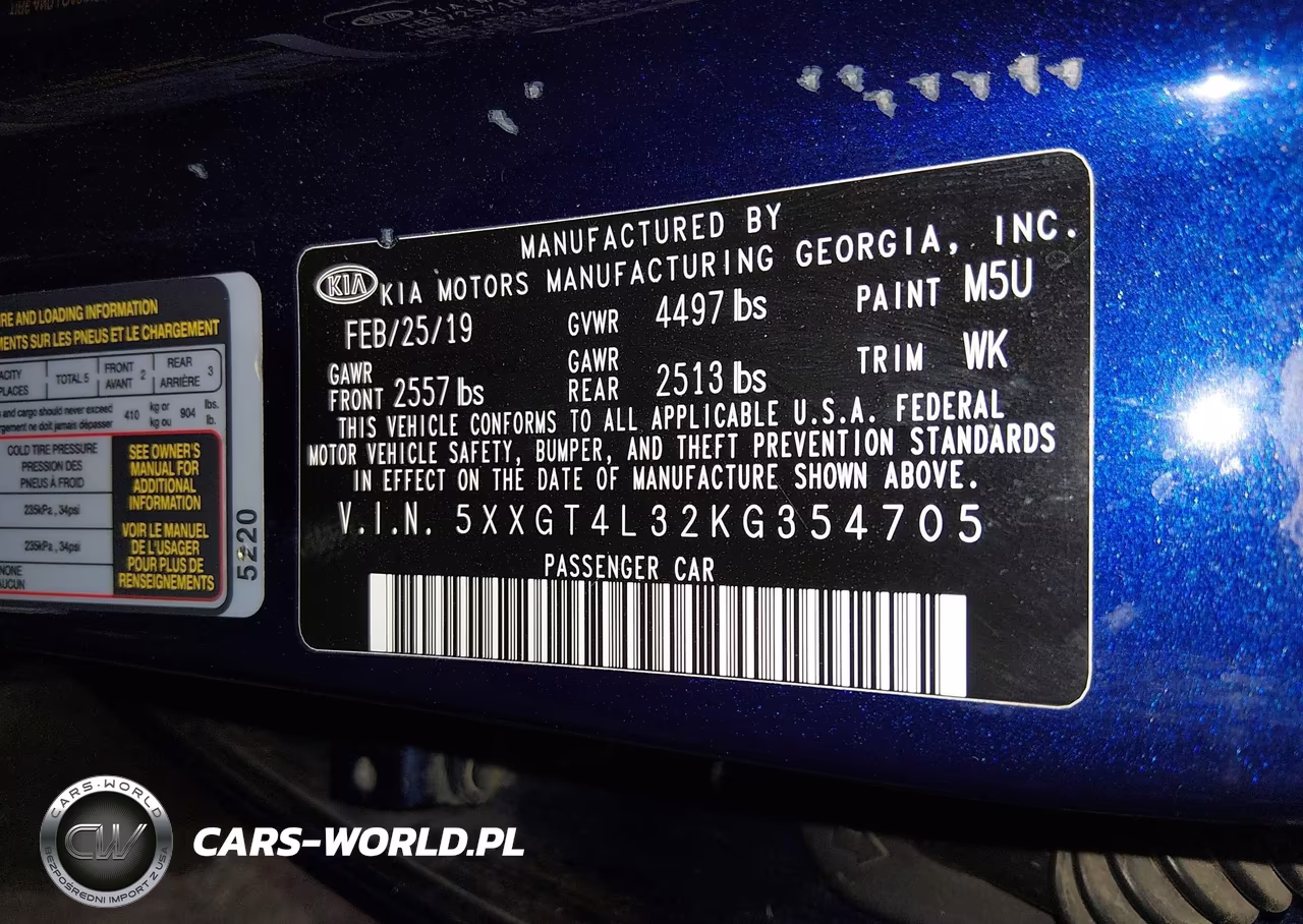 2019 Kia Optima Lx VIN:5XXGT4L32KG354705 - 9