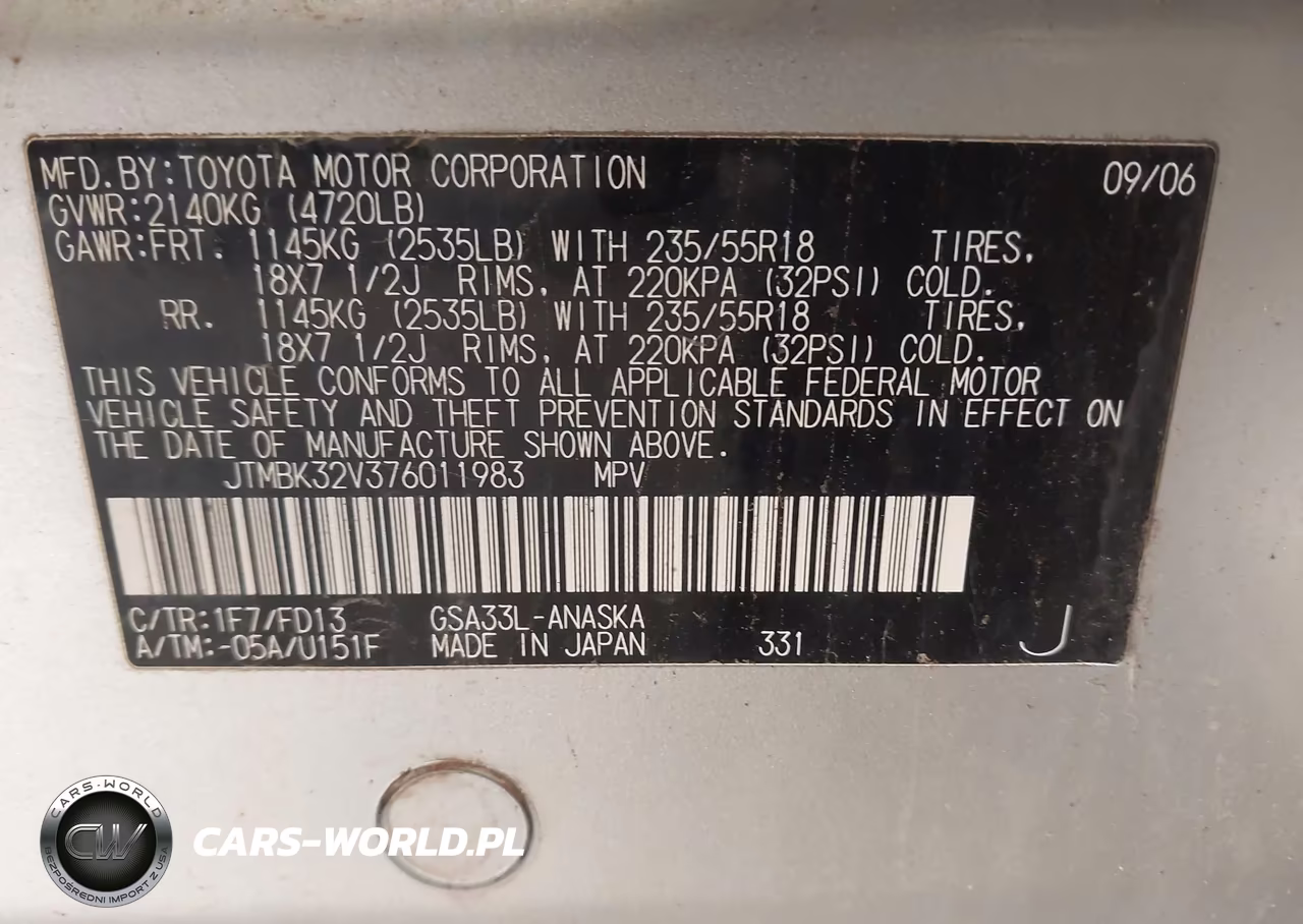 2007 Toyota Rav4 Sport VIN:JTMBK32V376011983 - 9