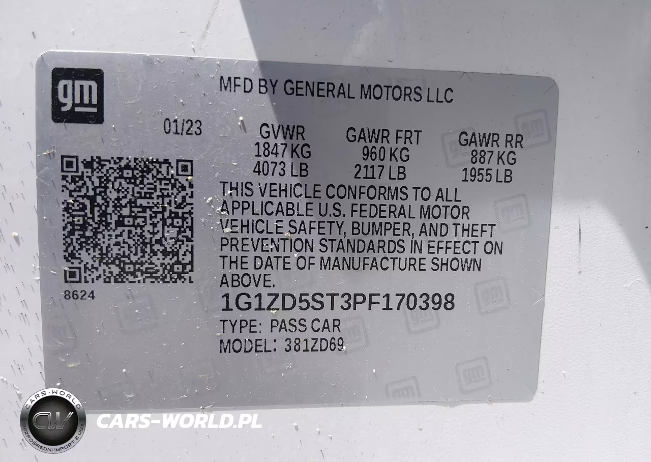 2023 Chevrolet Malibu Fwd 1Lt VIN:1G1ZD5ST3PF170398 - 9
