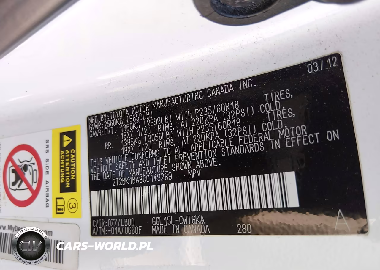 2012 Lexus Rx 350 VIN:2T2BK1BA8CC149289 - 9