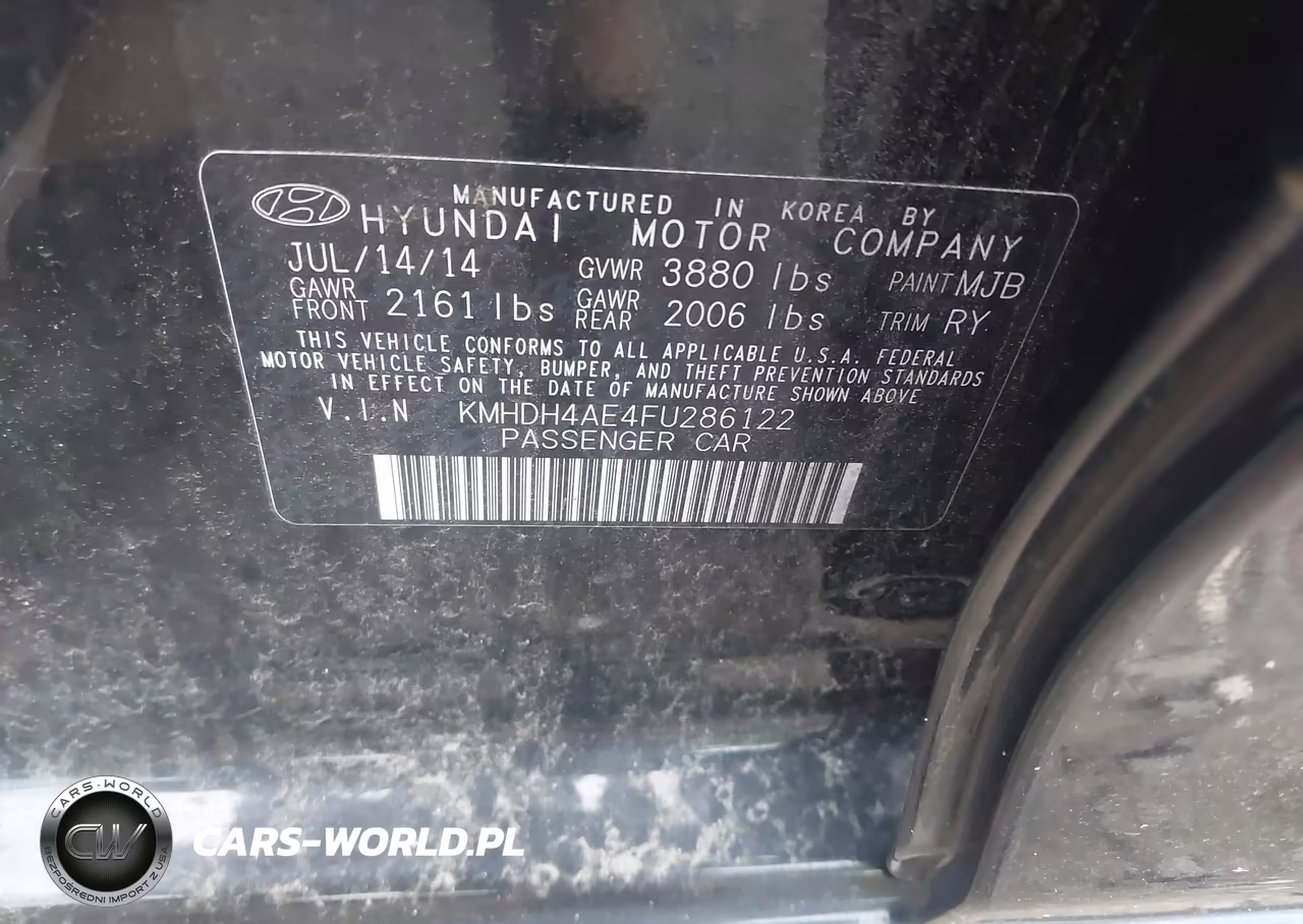 2015 Hyundai Elantra Se VIN:KMHDH4AE4FU286122 - 9