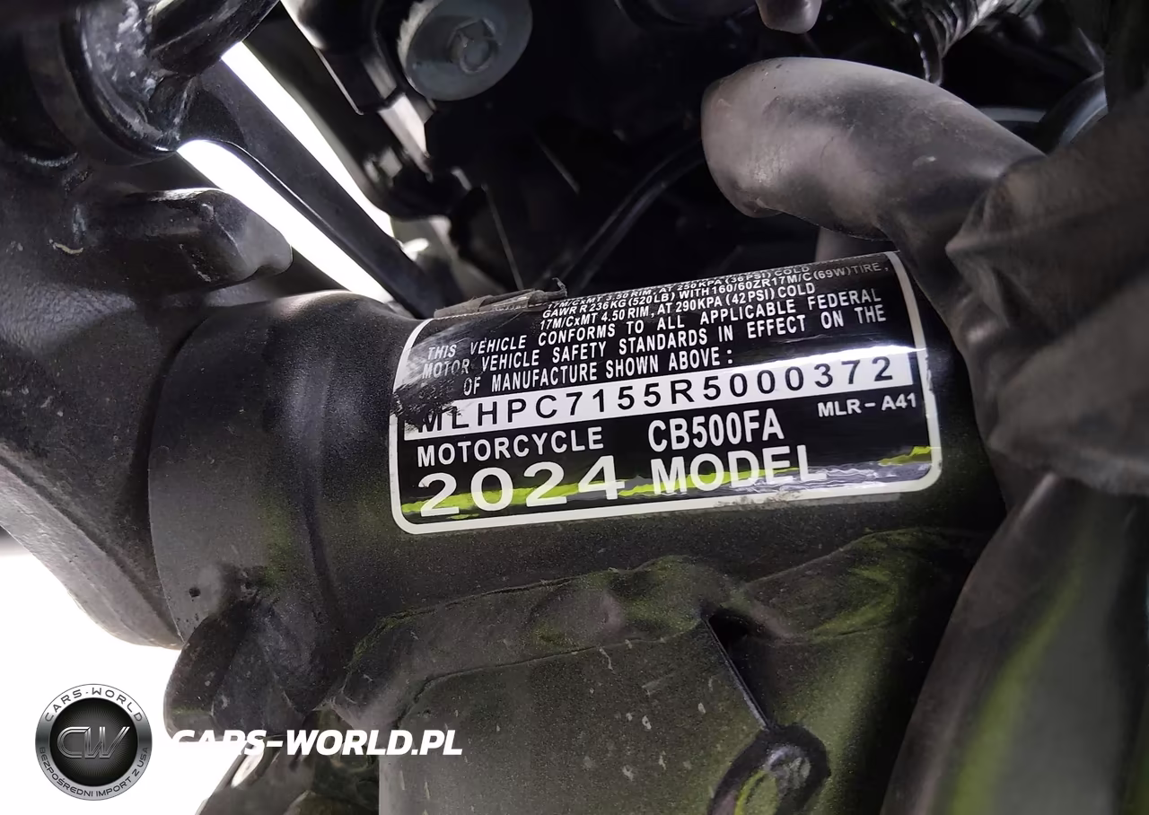 2024 Honda Cb500 F VIN:MLHPC7155R5000372 - 10