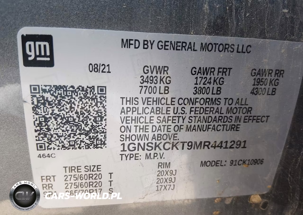 2021 Chevrolet Suburban 4Wd Lt VIN:1GNSKCKT9MR441291 - 9