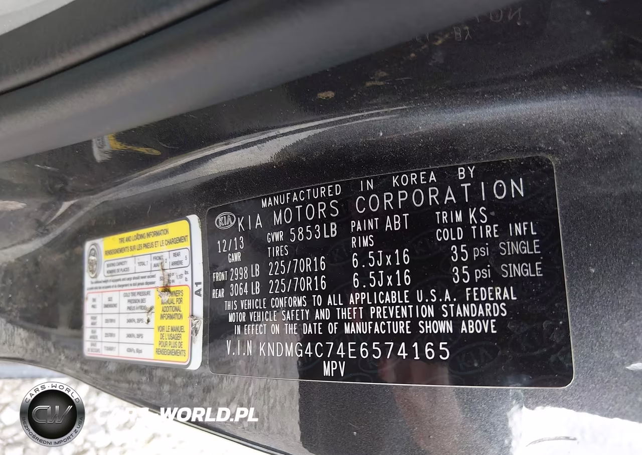 2014 Kia Sedona Lx VIN:KNDMG4C74E6574165 - 9