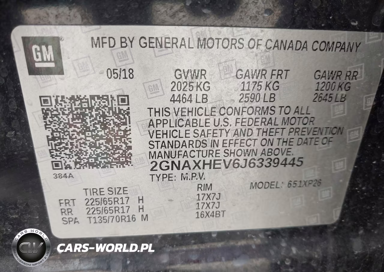 2018 Chevrolet Equinox Ls VIN:2GNAXHEV6J6339445 - 9