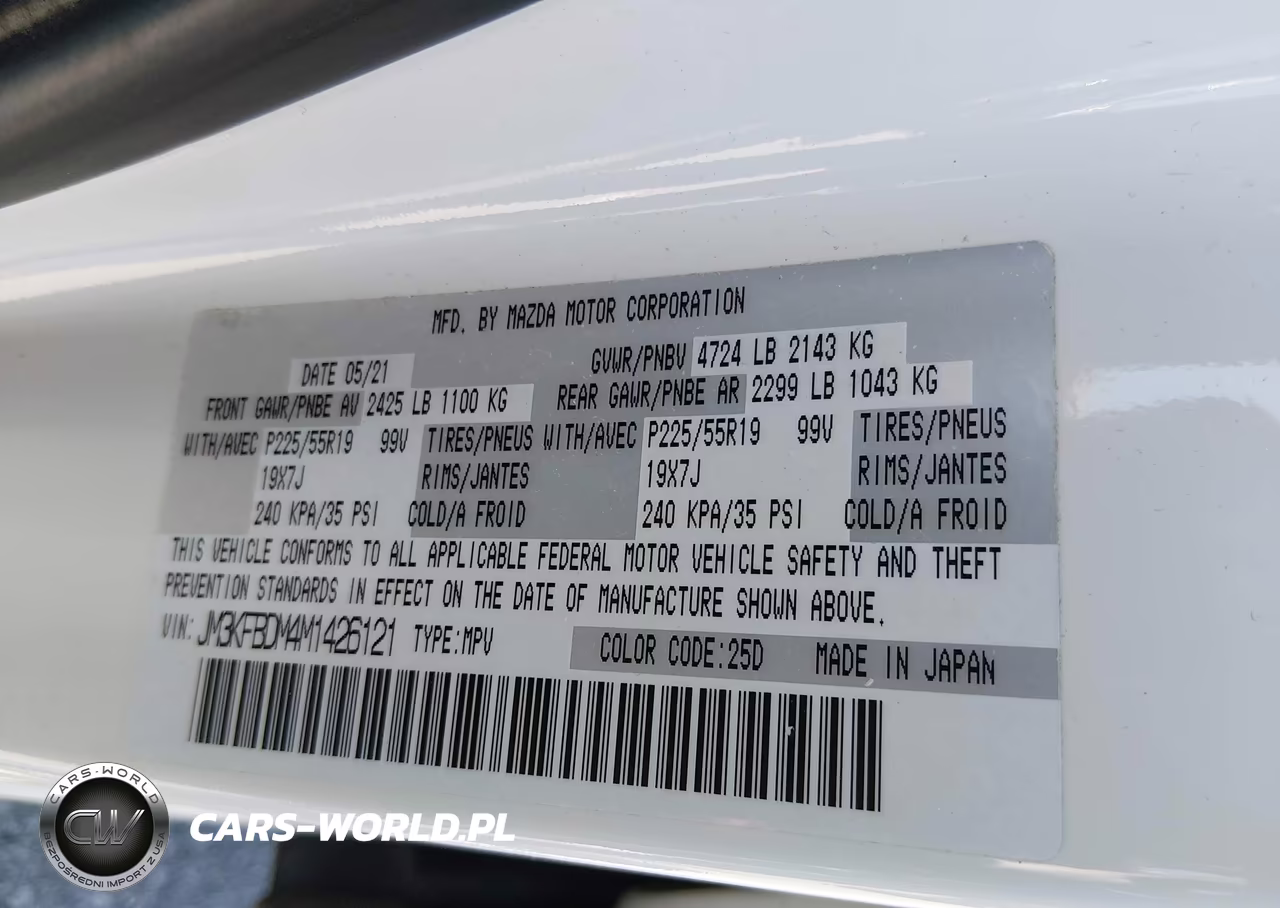 2021 Mazda Cx-5 Grand Touring VIN:JM3KFBDM4M1426121 - 9