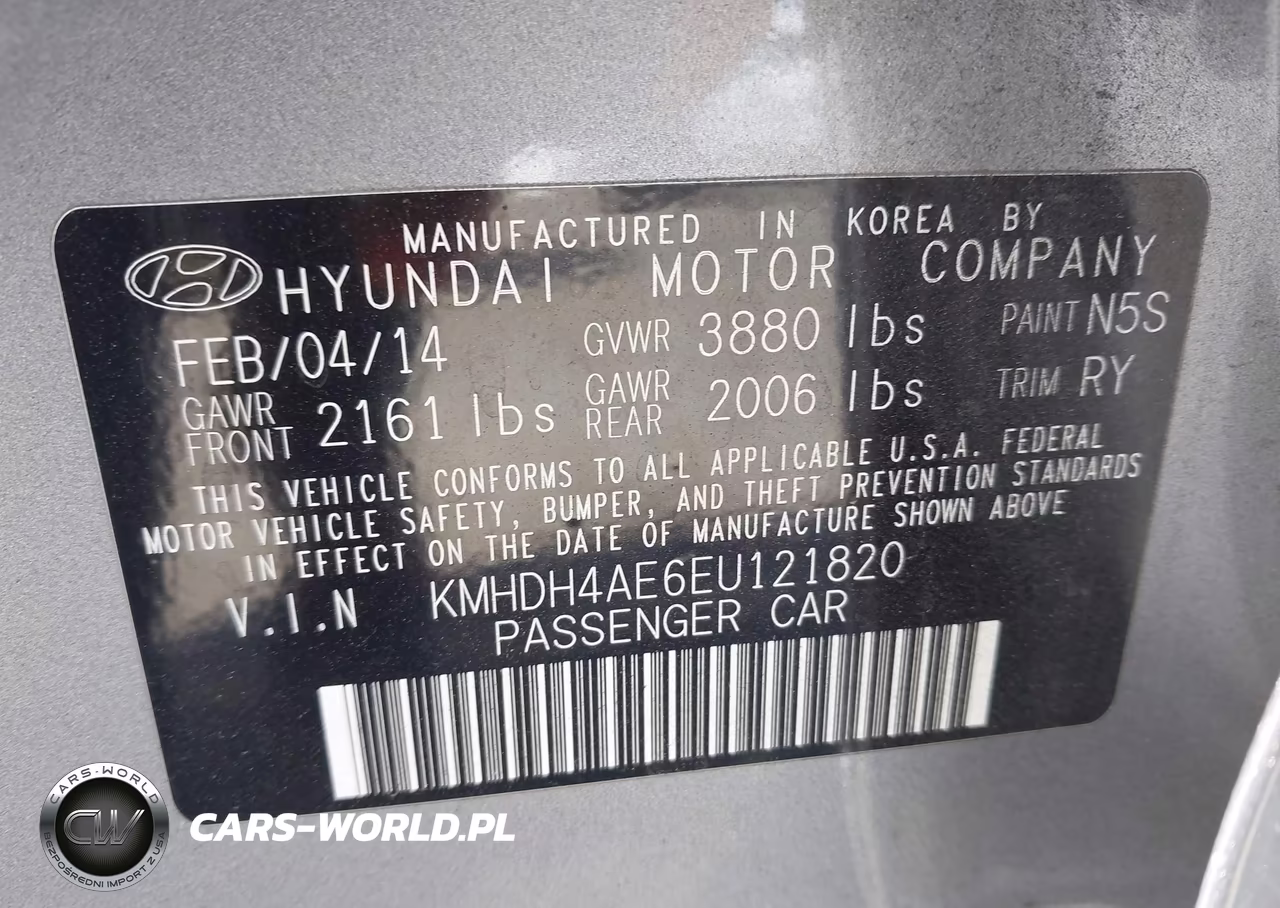 2014 Hyundai Elantra Limited VIN:KMHDH4AE6EU121820 - 9