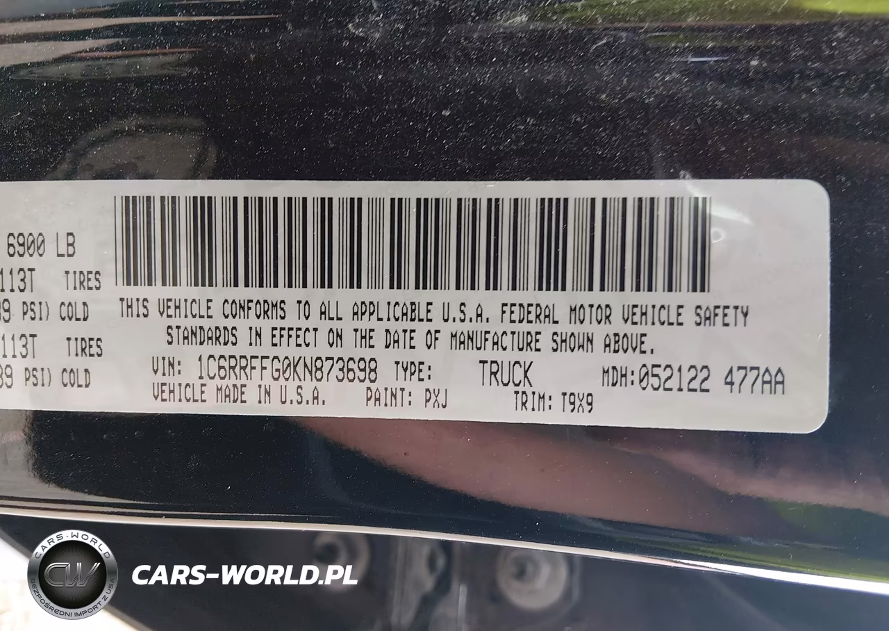 2019 Ram 1500 Big Horn-Lone Star 4X4 5'7 Box VIN:1C6RRFFG0KN873698 - 9