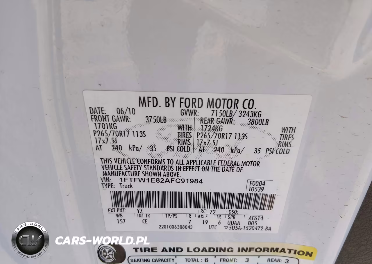 2010 Ford F-150 Xl-Xlt VIN:1FTFW1E82AFC91984 - 9