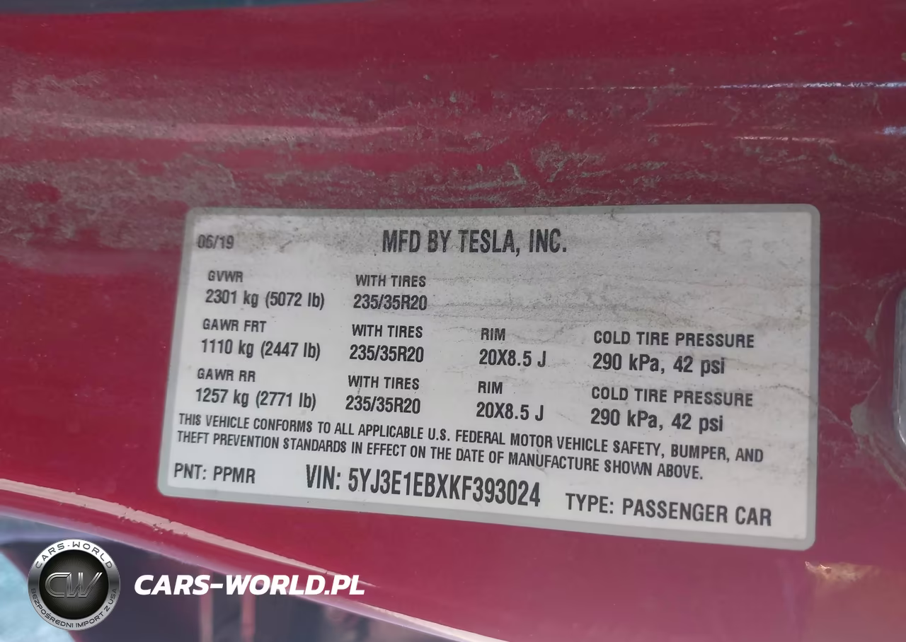 2019 Tesla Model 3 Long Range-Performance VIN:5YJ3E1EBXKF393024 - 9