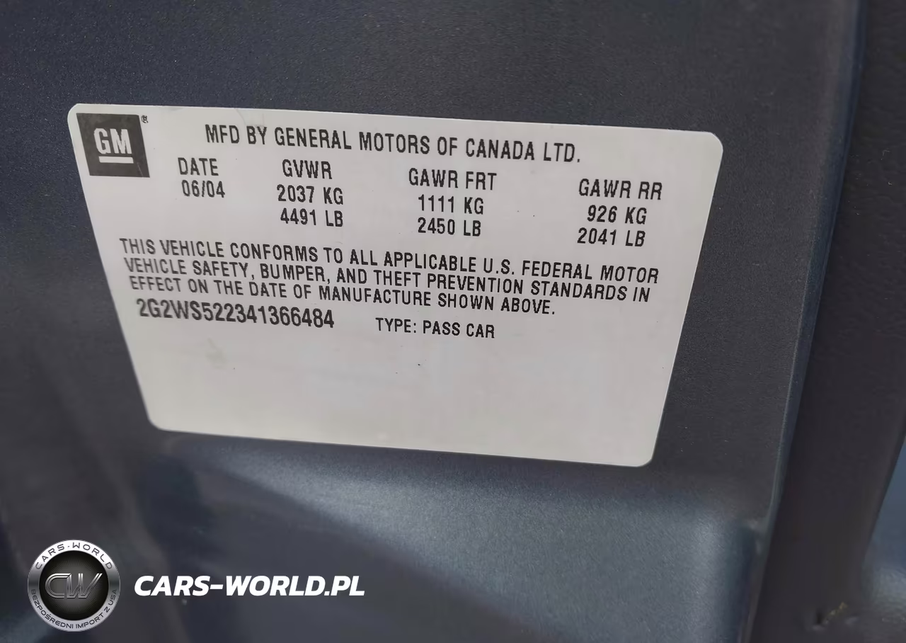 2004 Pontiac Grand Prix Gt2 VIN:2G2WS522341366484 - 9