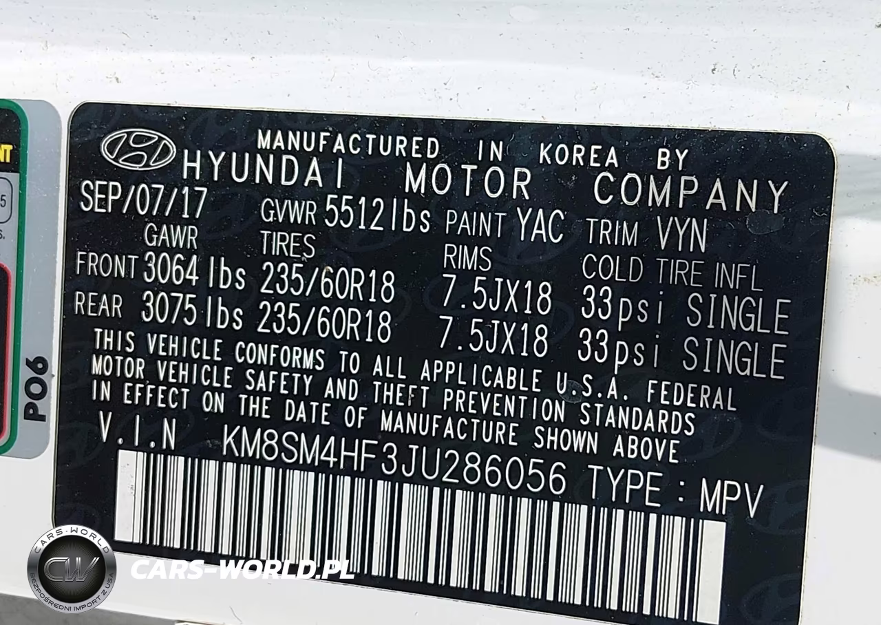 2018 Hyundai Santa Fe Se VIN:KM8SM4HF3JU286056 - 9