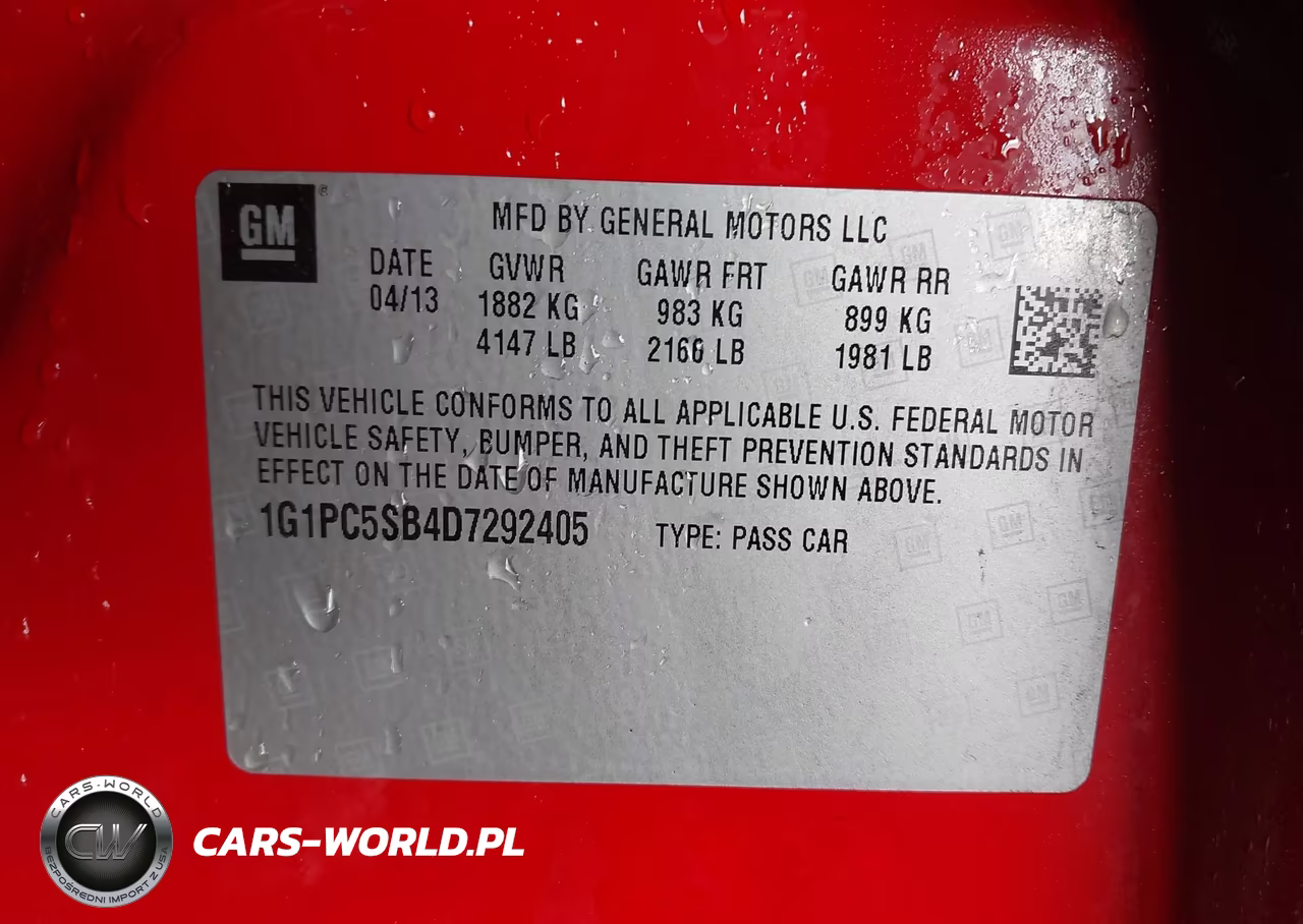 2013 Chevrolet Cruze 1Lt Auto VIN:1G1PC5SB4D7292405 - 9