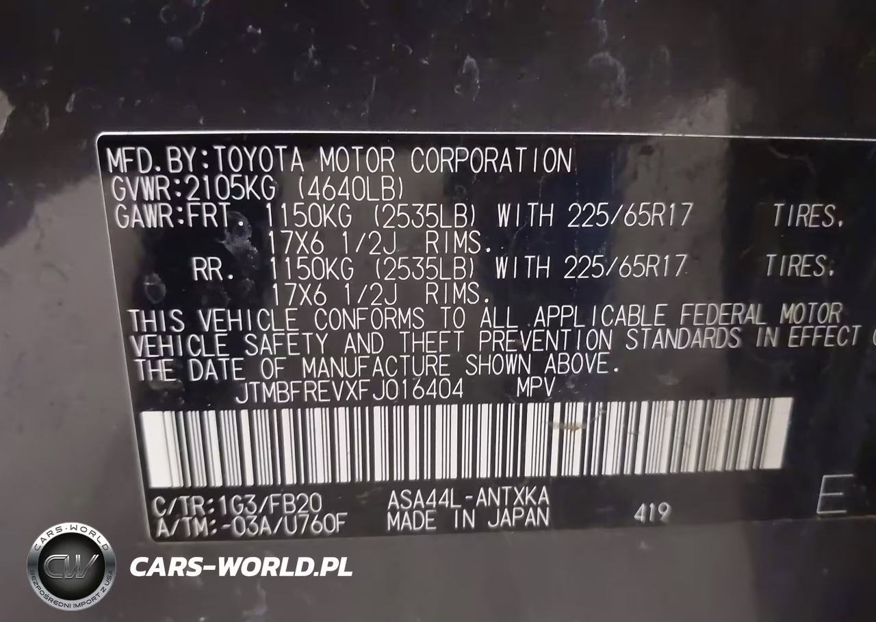 2015 Toyota Rav4 Le VIN:JTMBFREVXFJ016404 - 9