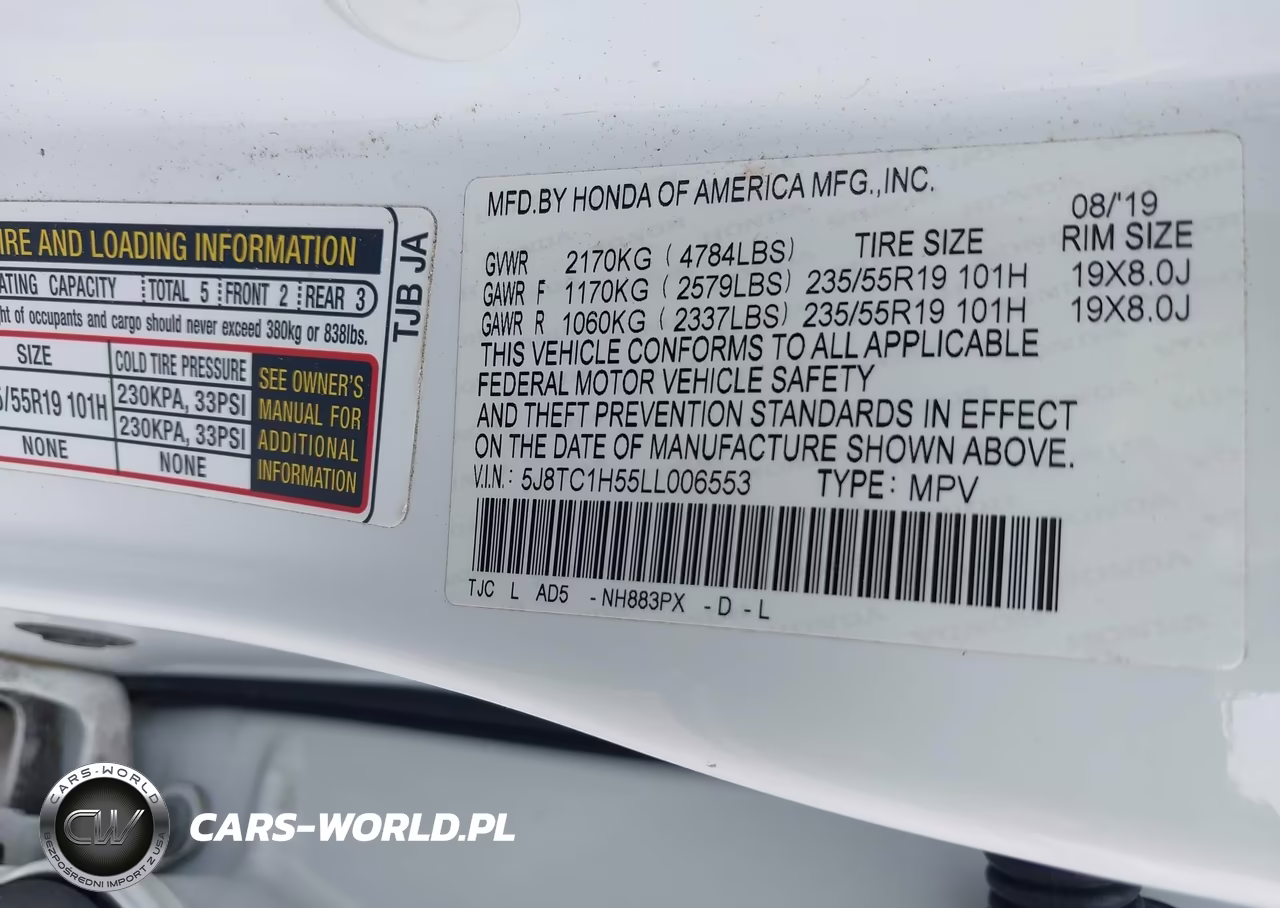 2020 Acura Rdx Technology Package VIN:5J8TC1H55LL006553 - 9