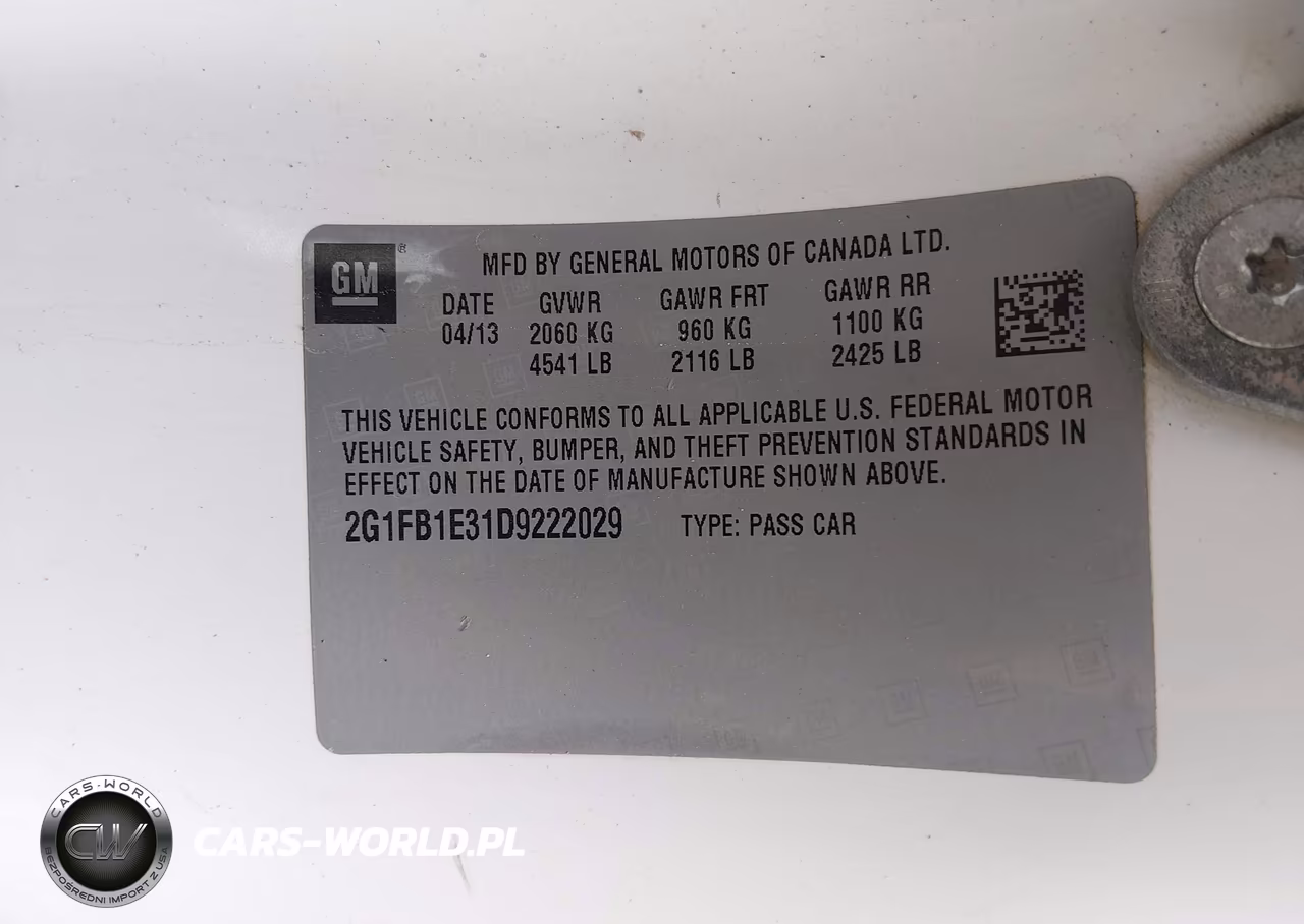 2013 Chevrolet Camaro 1Lt VIN:2G1FB1E31D9222029 - 9