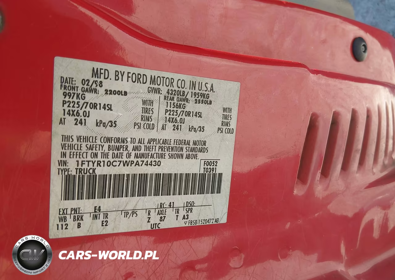 1998 Ford Ranger Splash-Xl-Xlt VIN:1FTYR10C7WPA74430 - 9