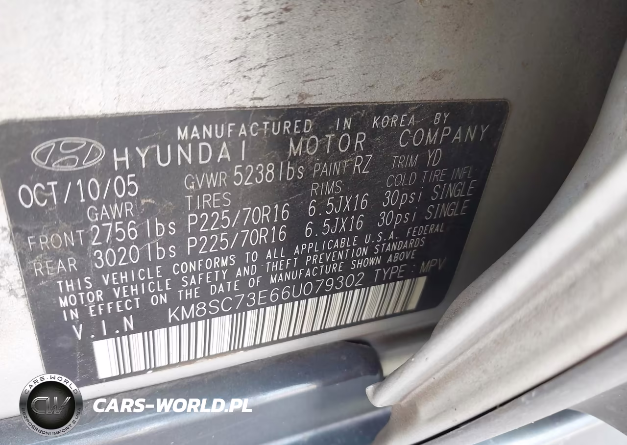2006 Hyundai Santa Fe Gls-Limited VIN:KM8SC73E66U079302 - 9