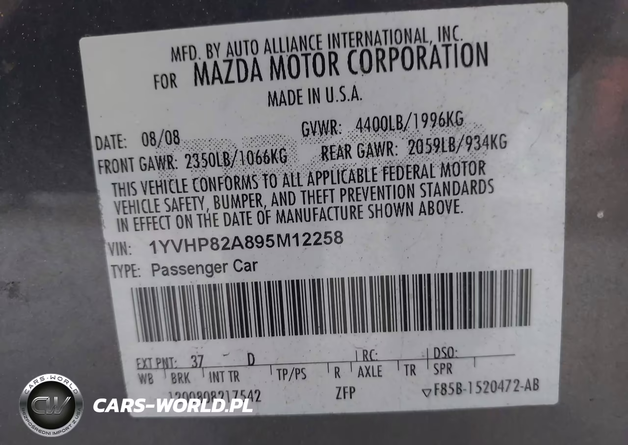 2009 Mazda Mazda6 I Grand Touring VIN:1YVHP82A895M12258 - 9