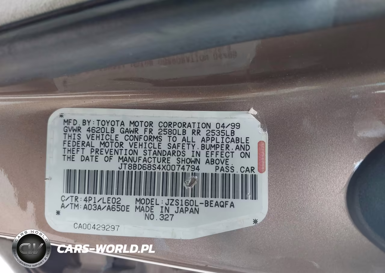1999 Lexus Gs 300 VIN:JT8BD68S4X0074794 - 9
