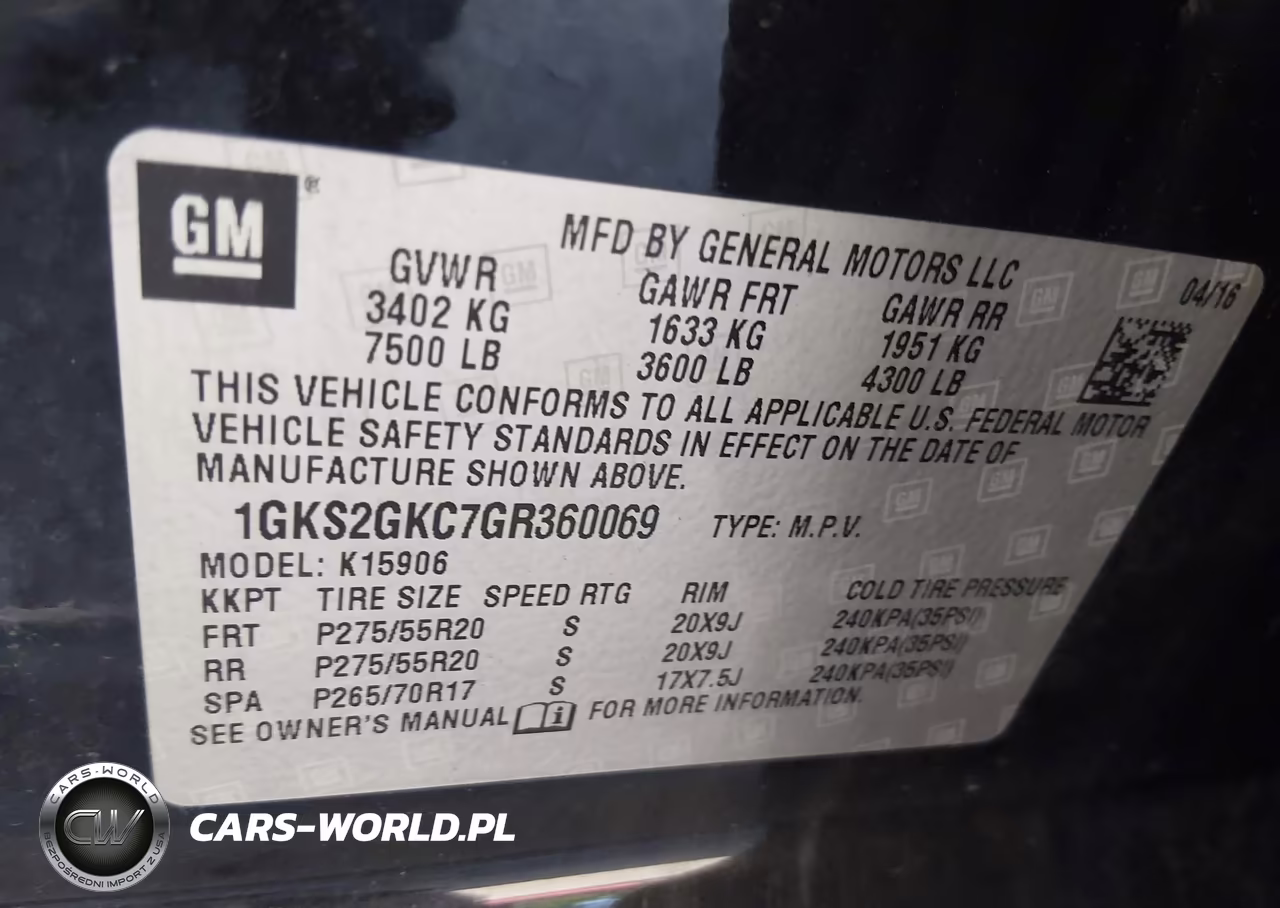2016 GMC Yukon Xl Slt VIN:1GKS2GKC7GR360069 - 9