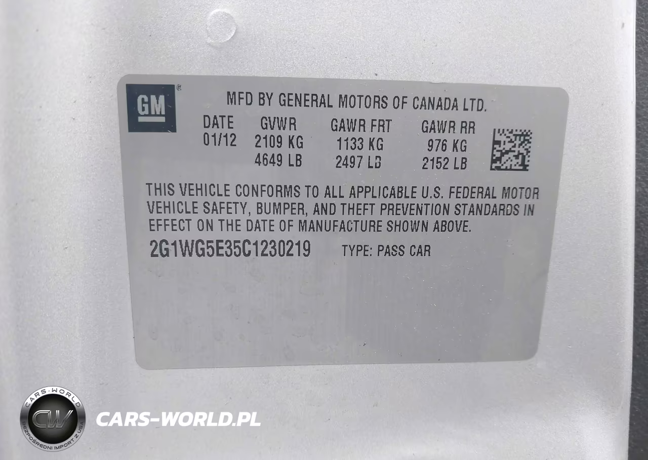 2012 Chevrolet Impala Lt VIN:2G1WG5E35C1230219 - 9