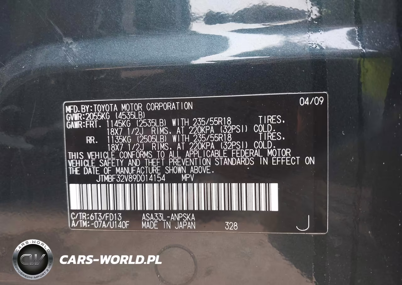 2009 Toyota Rav4 Sport VIN:JTMBF32V89D014154 - 9