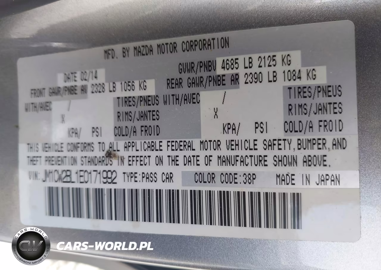 2014 Mazda Mazda5 Sport VIN:JM1CW2BL1E0171992 - 9