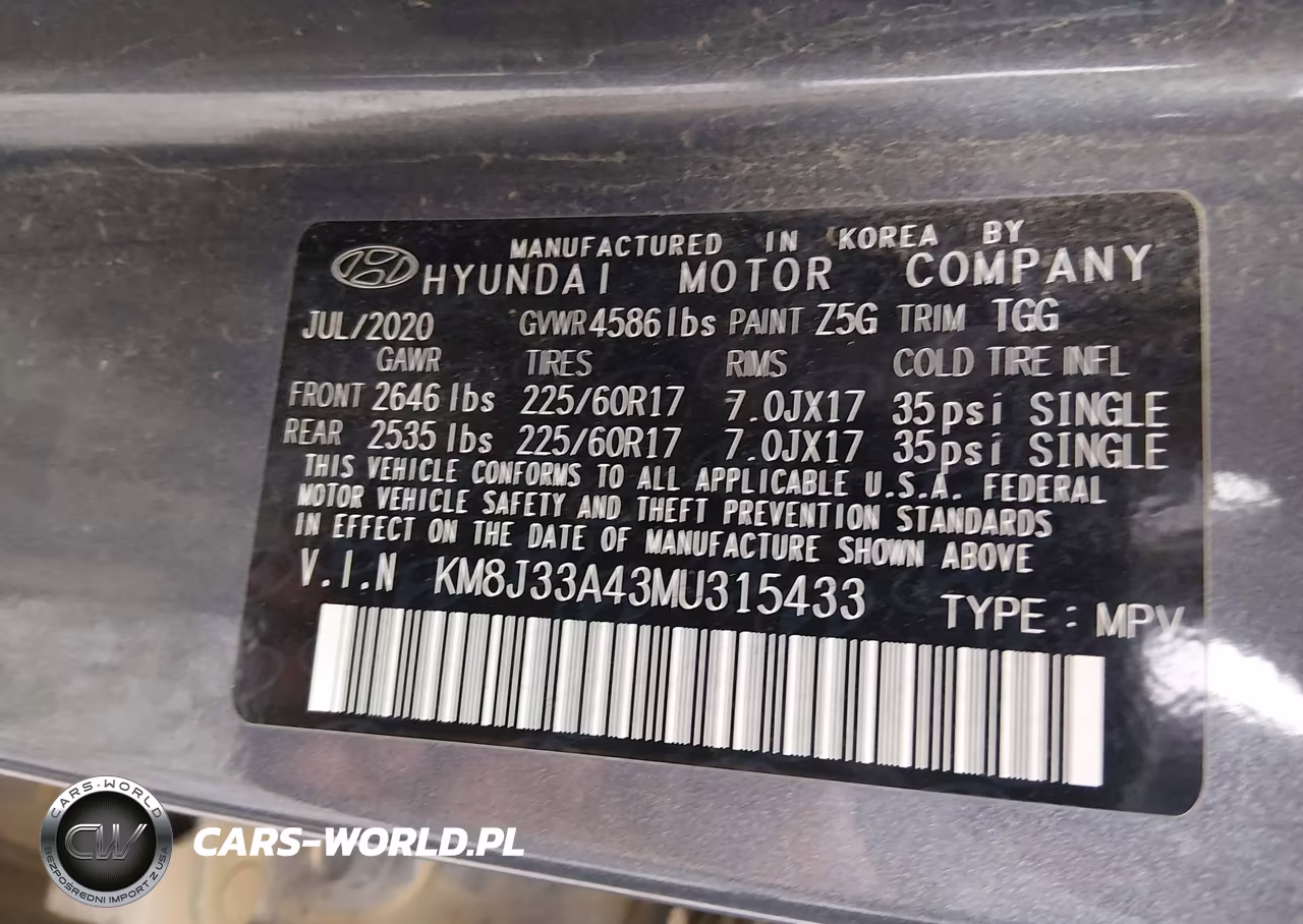 2021 Hyundai Tucson Value VIN:KM8J33A43MU315433 - 9