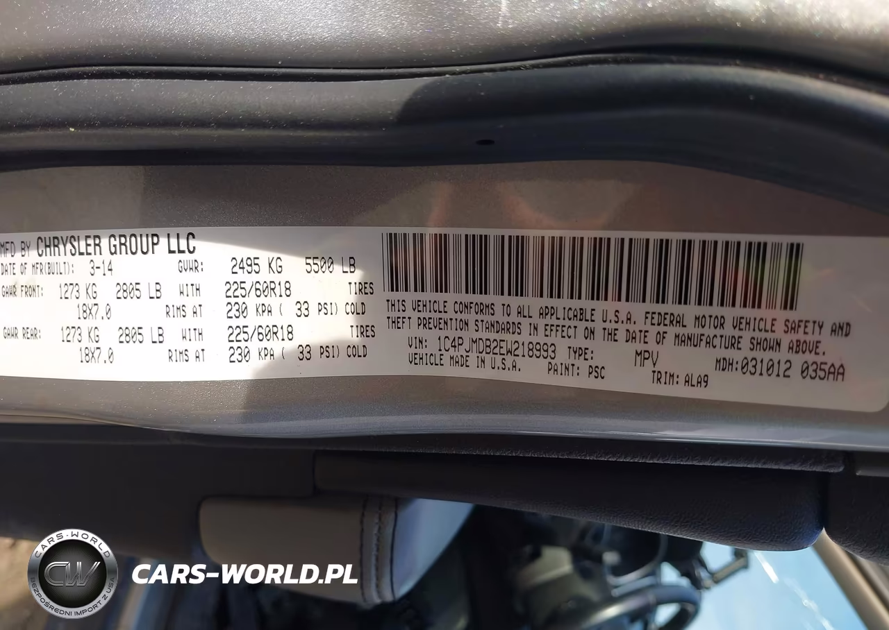 2014 Jeep Cherokee Limited VIN:1C4PJMDB2EW218993 - 9