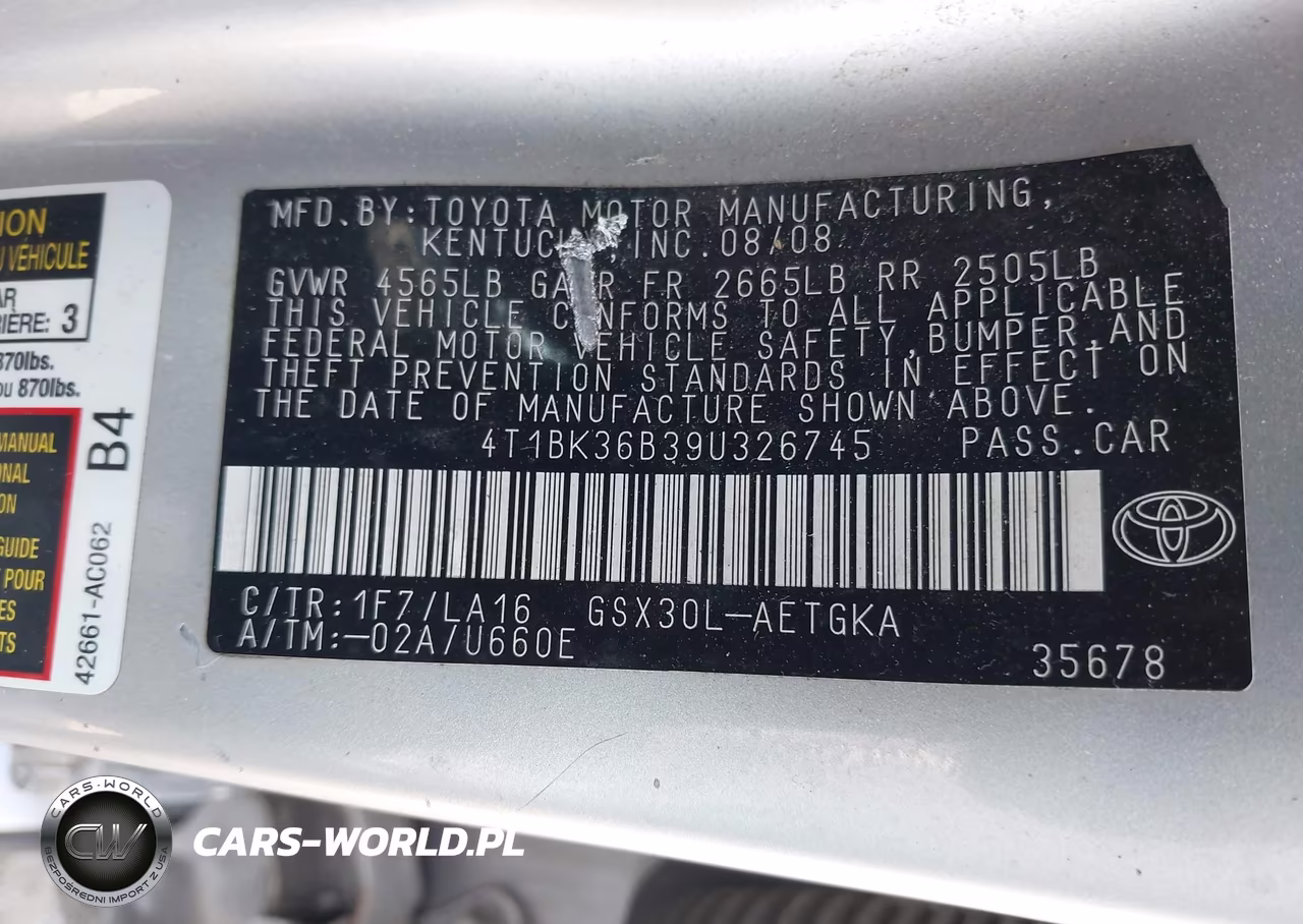 2009 Toyota Avalon Xls VIN:4T1BK36B39U326745 - 9
