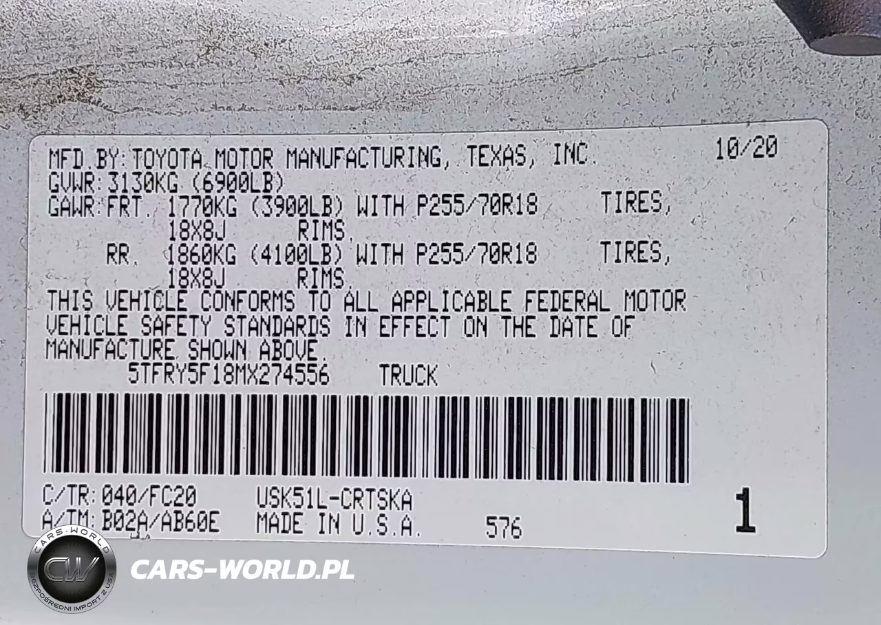 2021 Toyota Tundra Sr5 VIN:5TFRY5F18MX274556 - 9