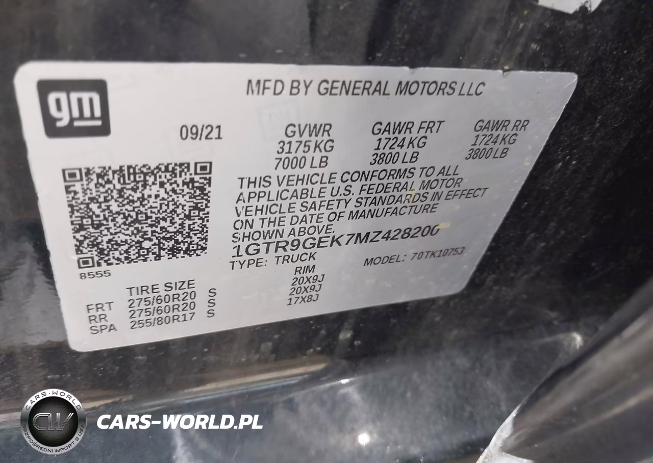 2021 GMC Sierra 1500 VIN:1GTR9GEK7MZ428200 - 9
