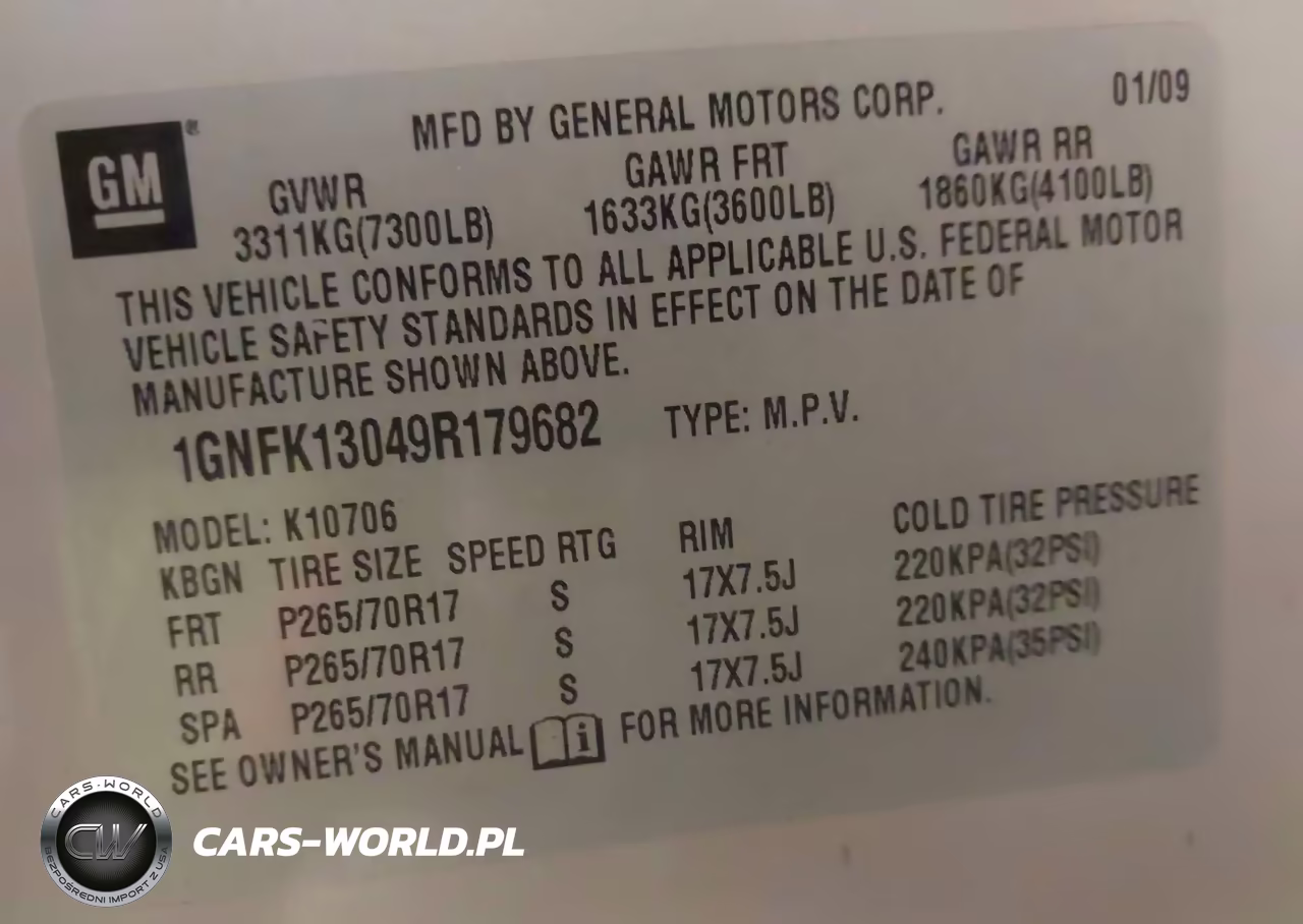 2009 Chevrolet Tahoe Ls VIN:1GNFK13049R179682 - 9