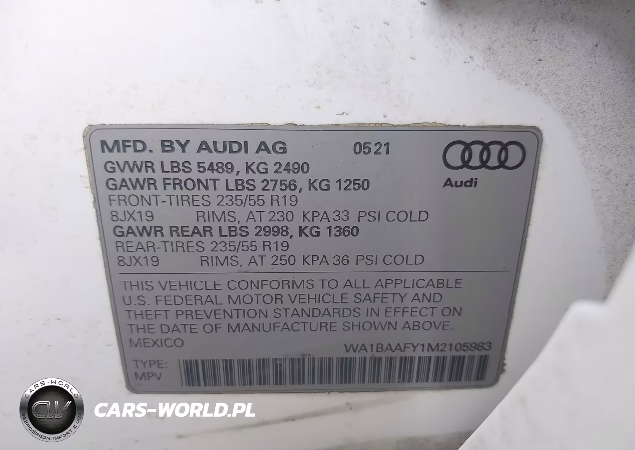 2021 Audi Q5 Premium Plus 45 Tfsi Quattro S Tronic VIN:WA1BAAFY1M2105983 - 9