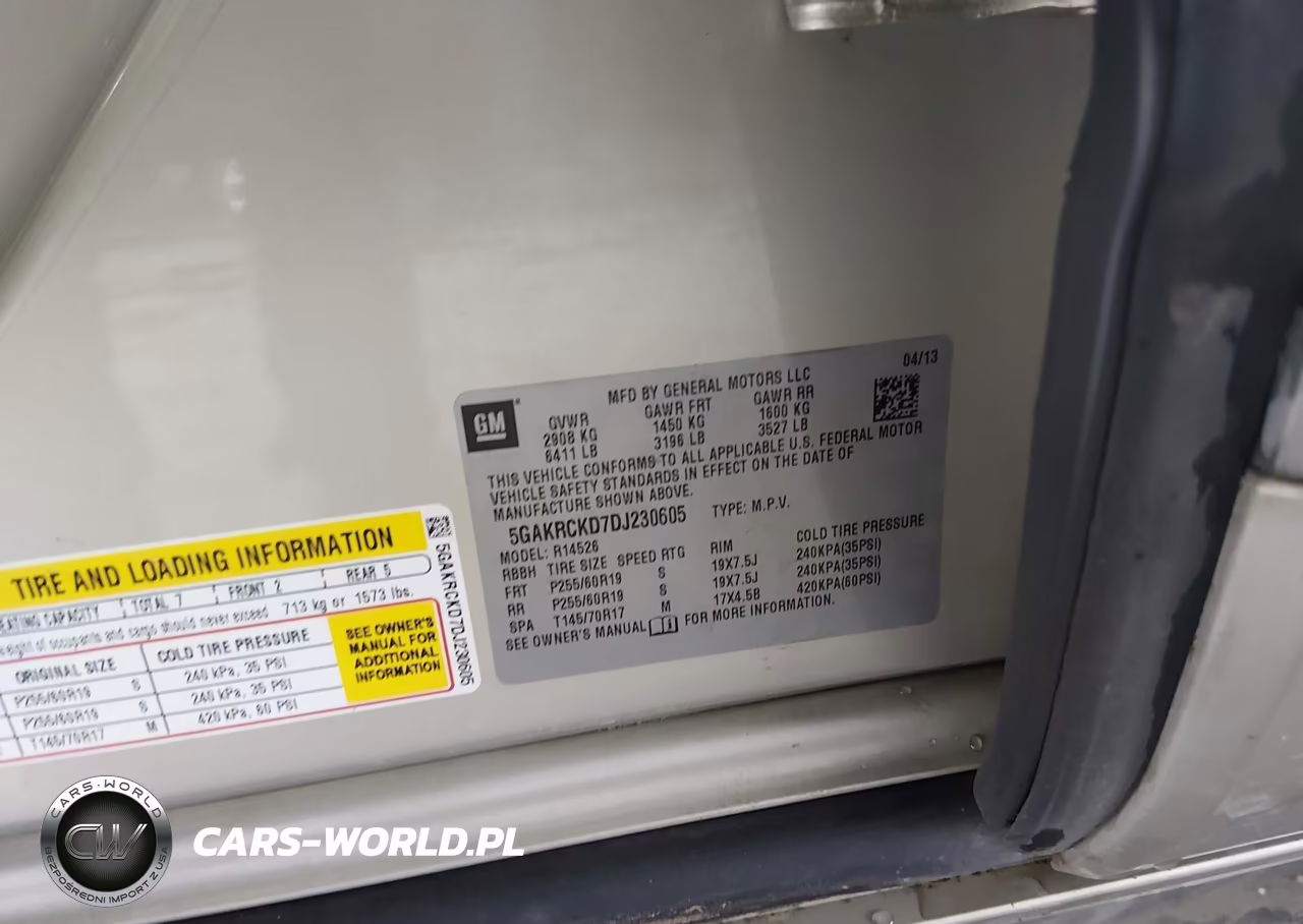 2013 Buick Enclave Leather VIN:5GAKRCKD7DJ230605 - 9