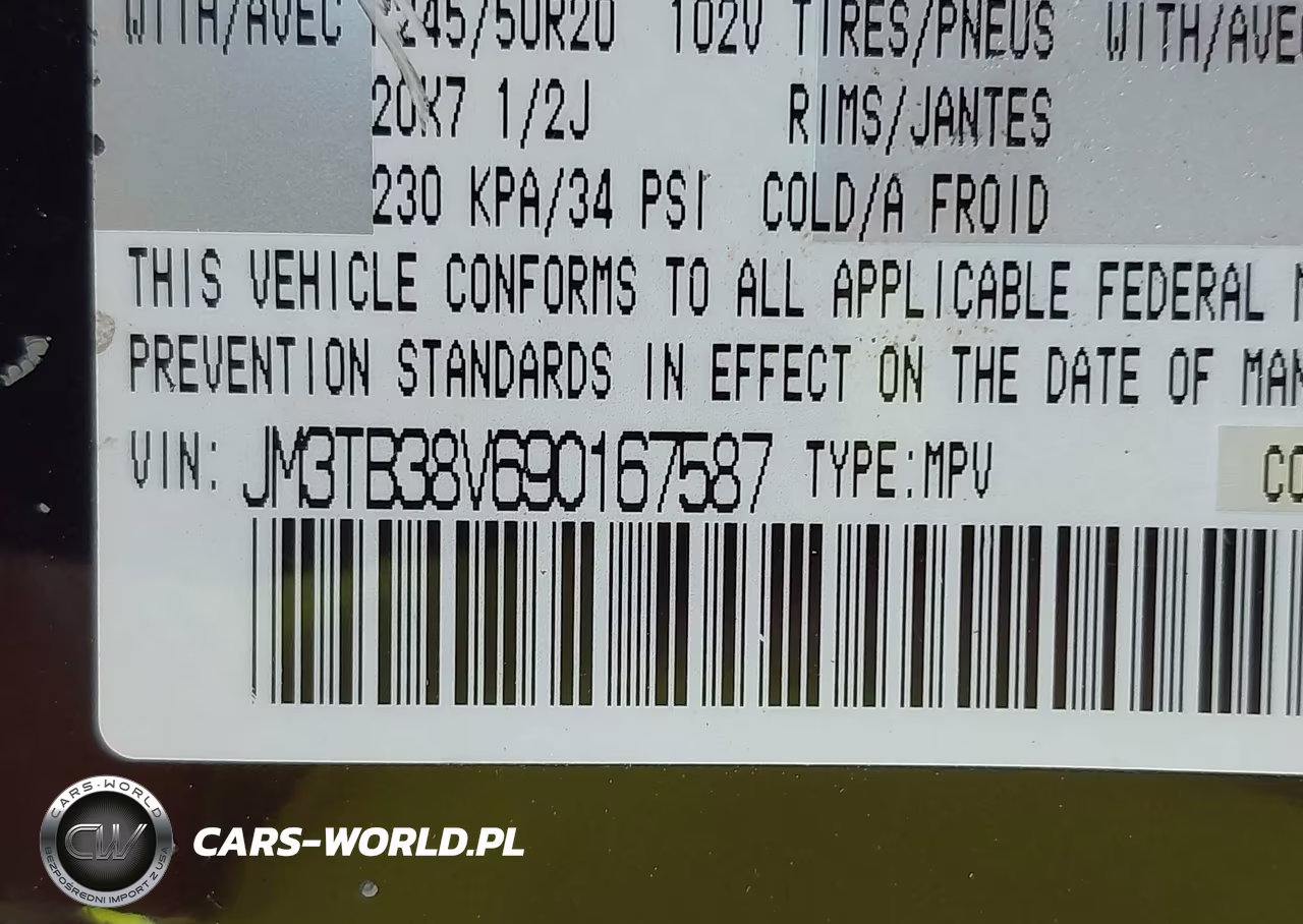 2009 Mazda Cx-9 Grand Touring VIN:JM3TB38V690167587 - 9