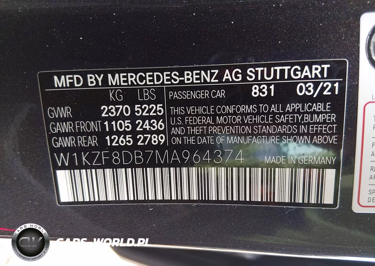 2021 Mercedes-Benz E 350 VIN:W1KZF8DB7MA964374 - 9