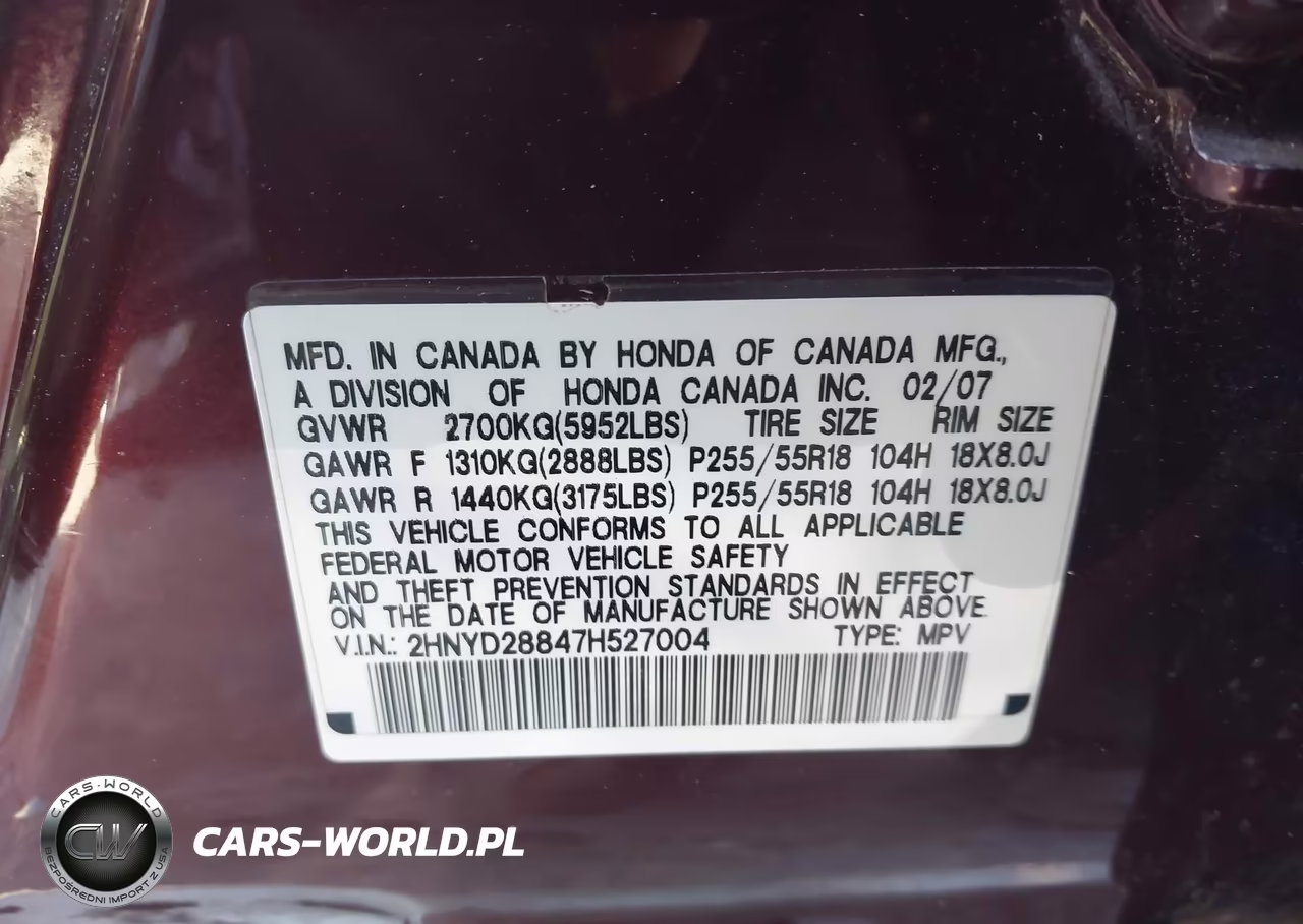 2007 Acura Mdx Sport Package VIN:2HNYD28847H527004 - 9