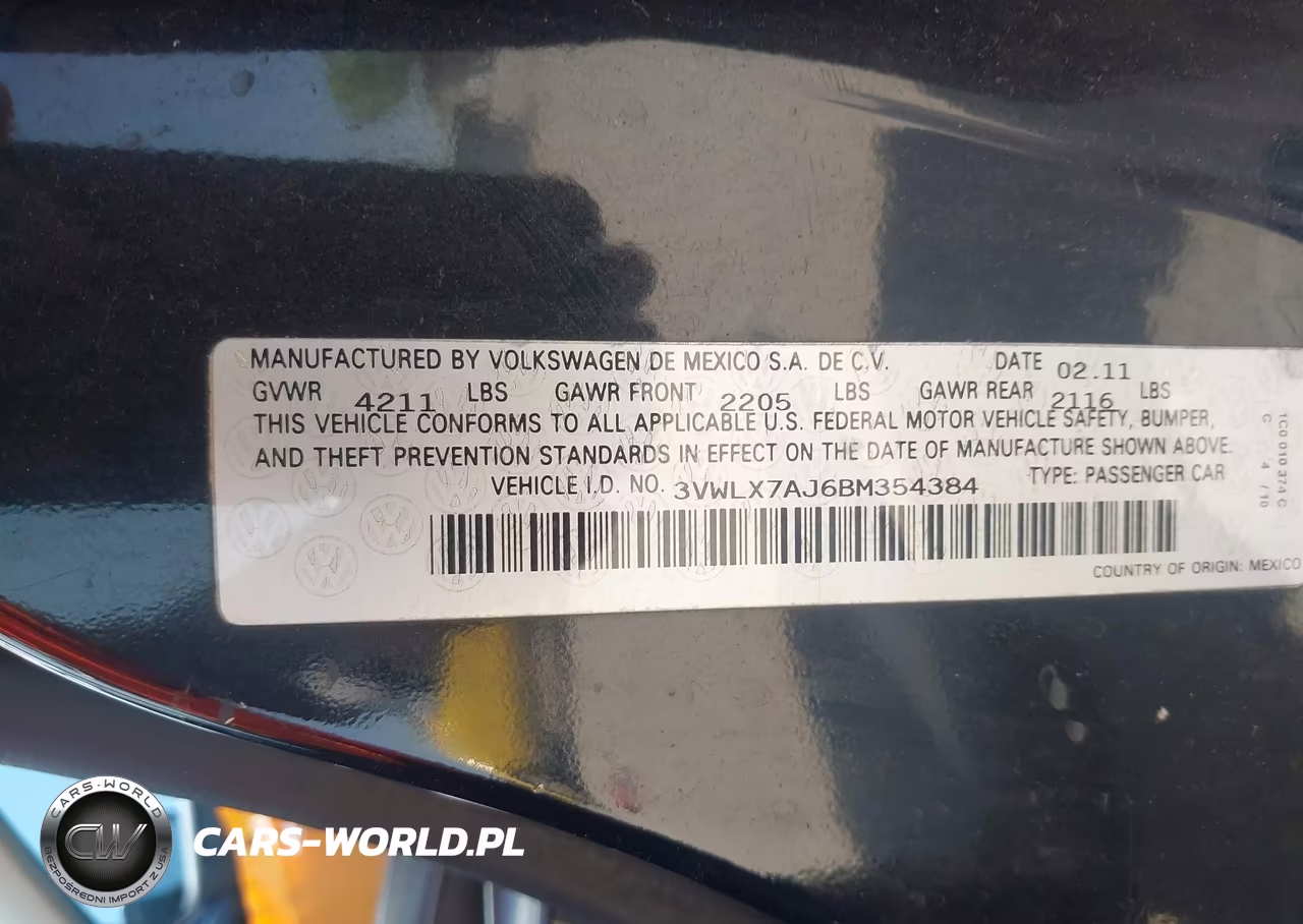 2011 Volkswagen Jetta 2.5L Sel VIN:3VWLX7AJ6BM354384 - 9