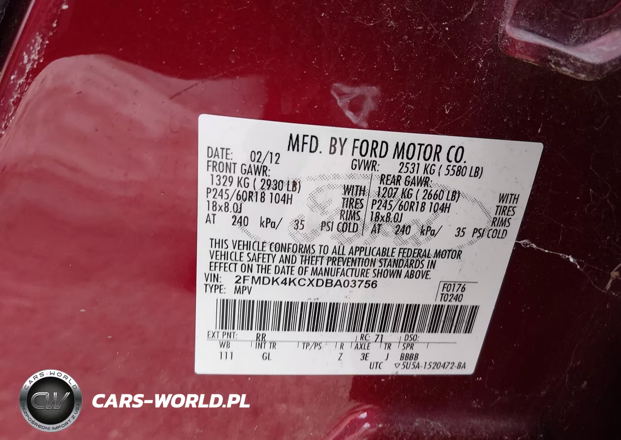 2013 Ford Edge Limited VIN:2FMDK4KCXDBA03756 - 9