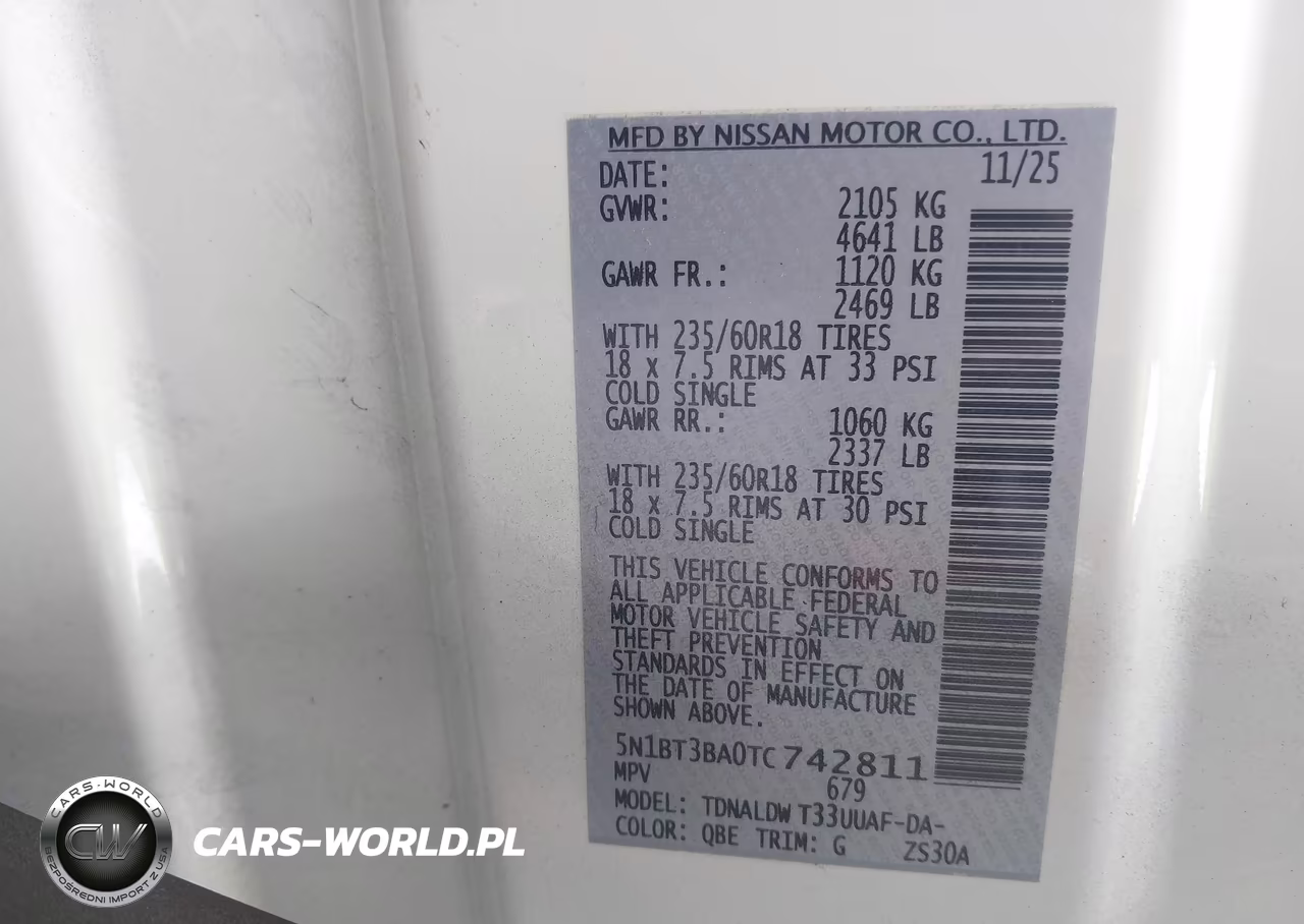 2026 Nissan Rogue Sv VIN:5N1BT3BA0TC742811 - 9