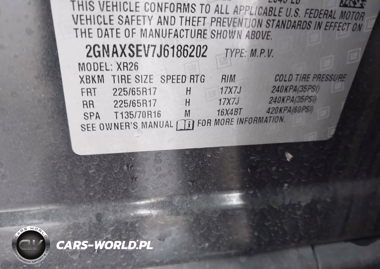 2018 Chevrolet Equinox Lt VIN:2GNAXSEV7J6186202 - 9