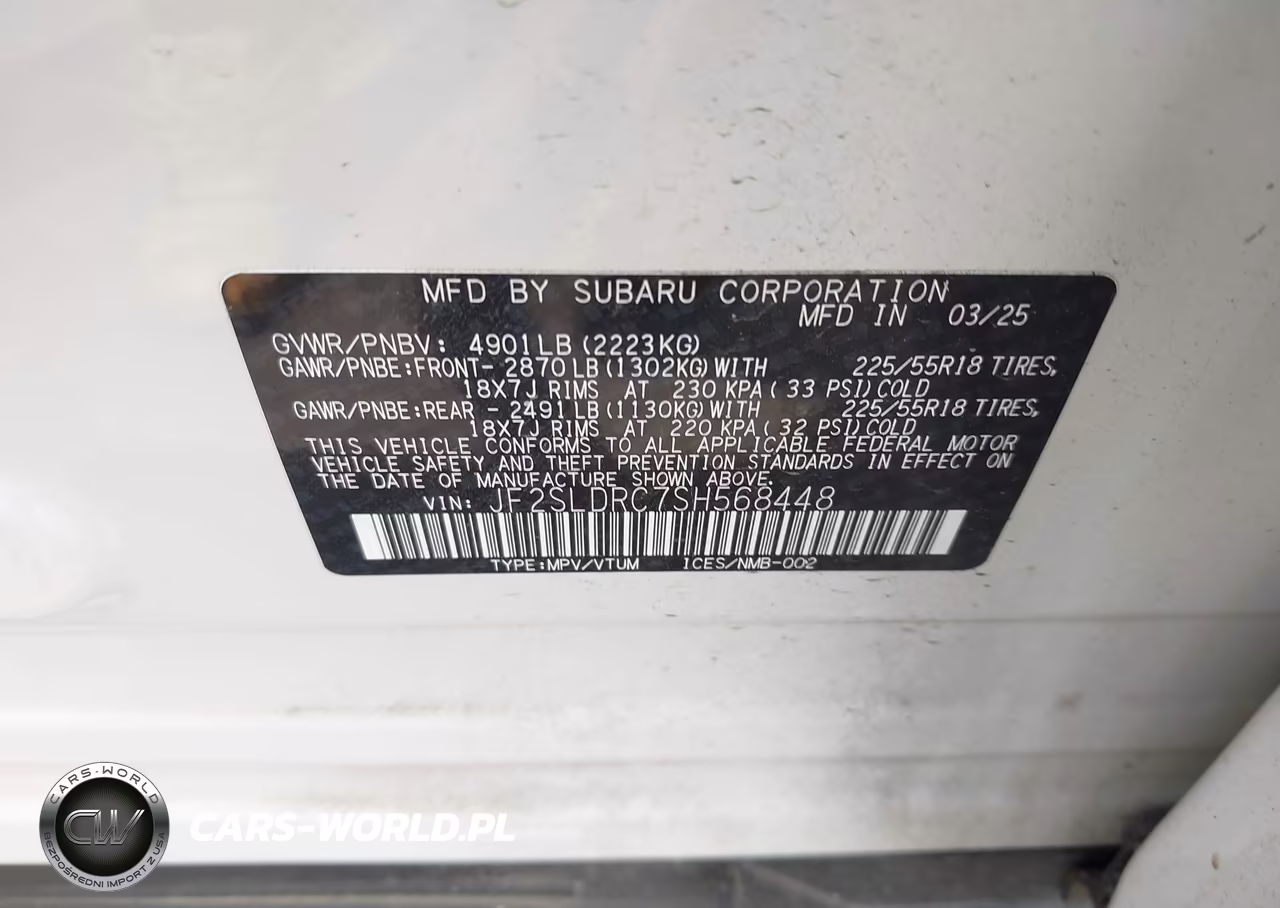 2025 Subaru Forester Limited VIN:JF2SLDRC7SH568448 - 9