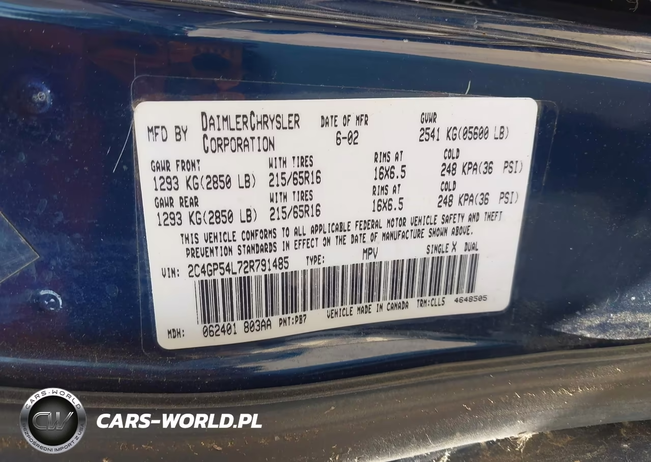 2002 Chrysler Town & Country Lxi VIN:2C4GP54L72R791485 - 9