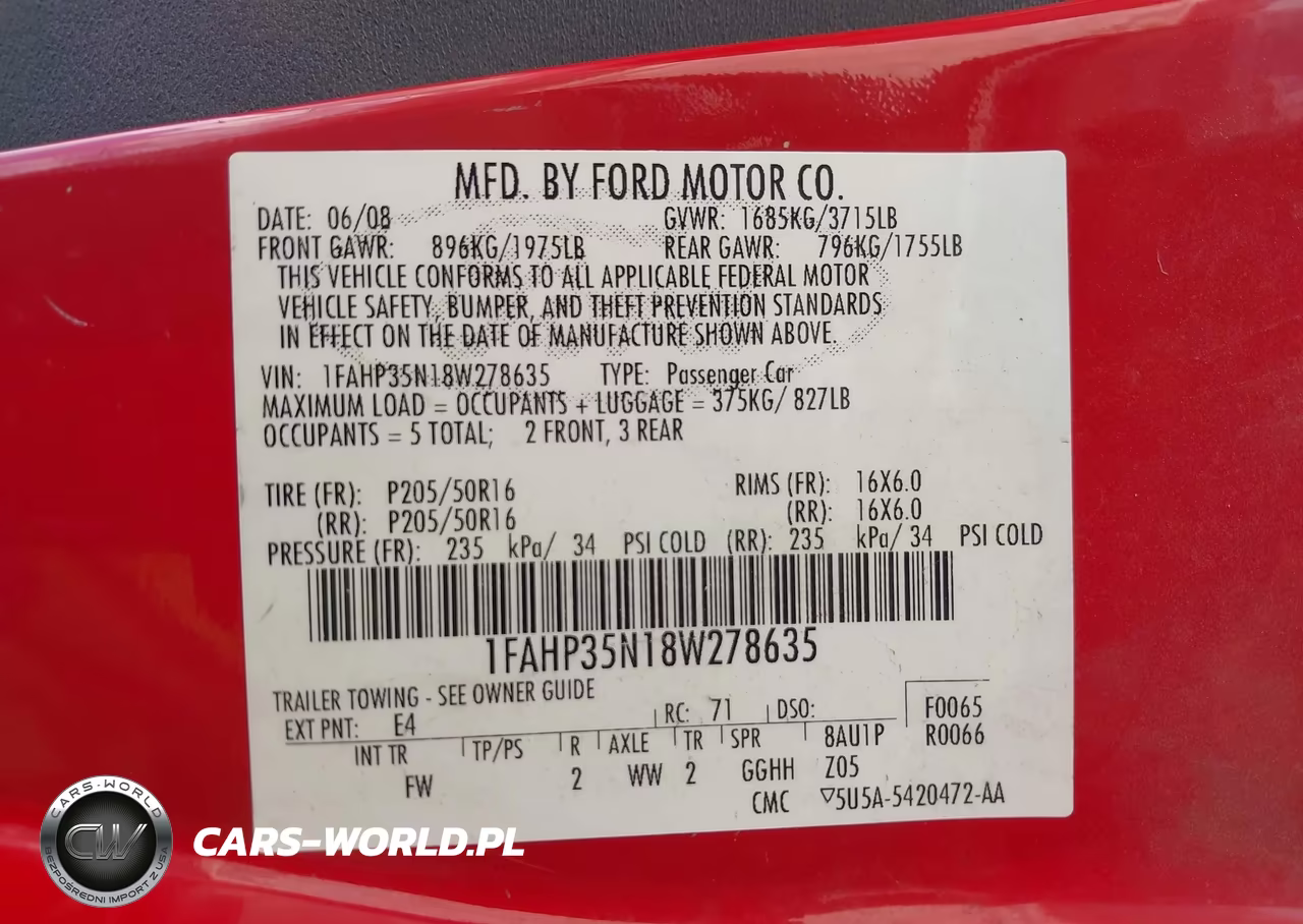 2008 Ford Focus Se-Ses VIN:1FAHP35N18W278635 - 9