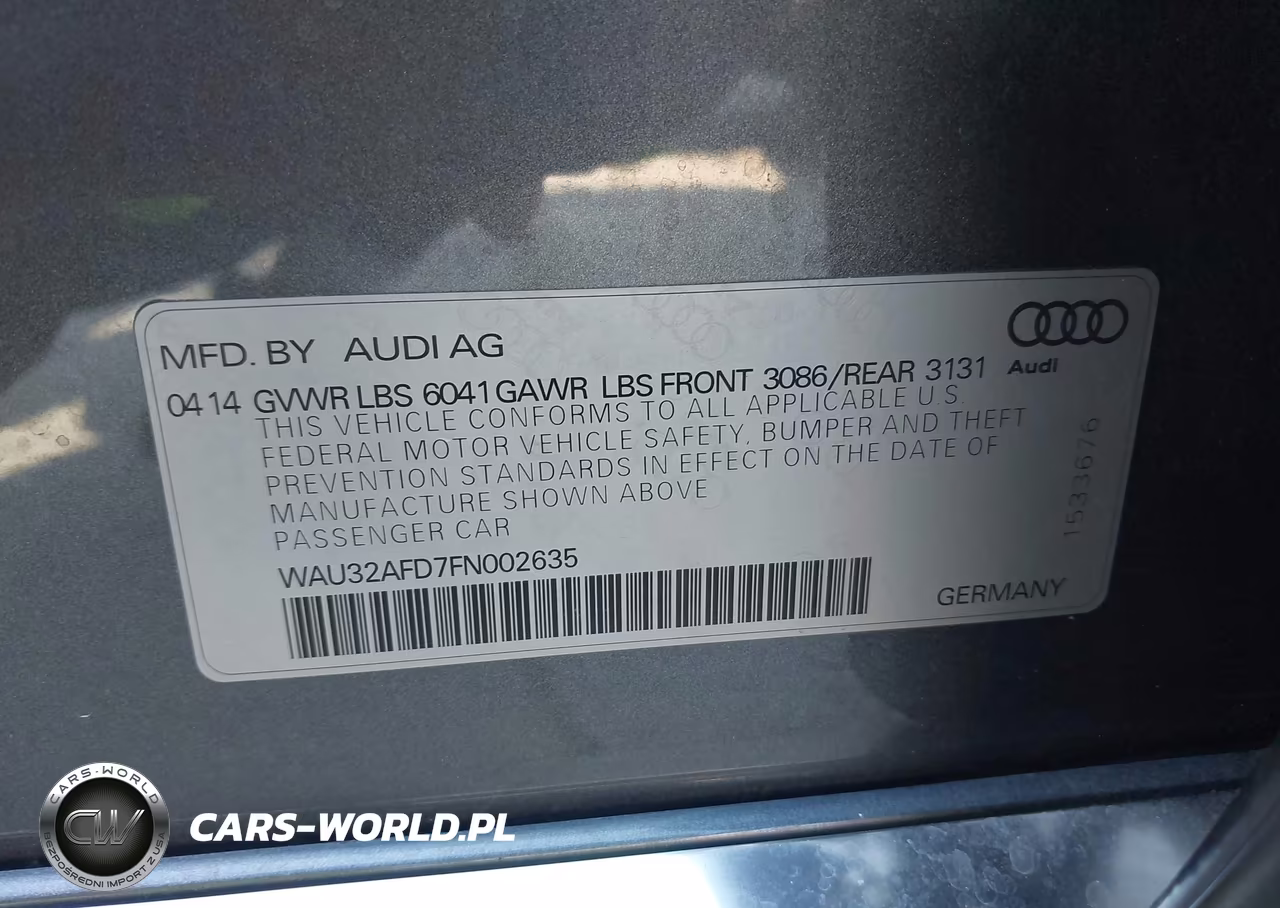 2015 Audi A8 L 4.0T VIN:WAU32AFD7FN002635 - 9